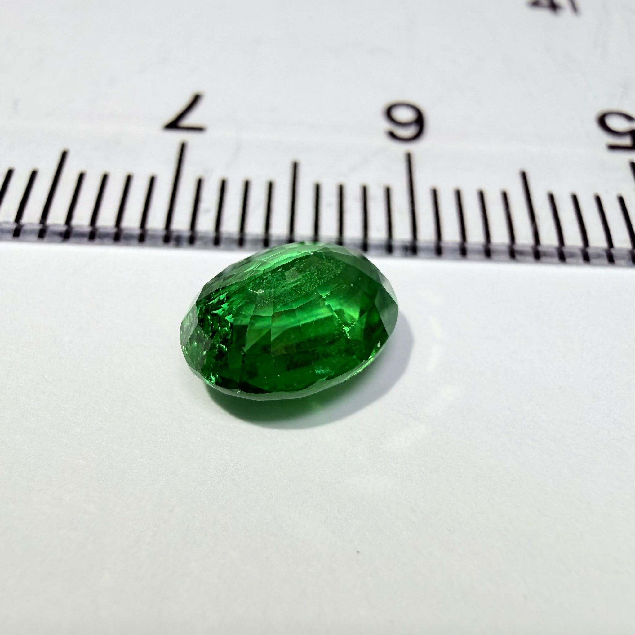 Tsavorite Garnet, 1.77ct, Tanzania, Untreated Unheated, slight inclusion under the crown