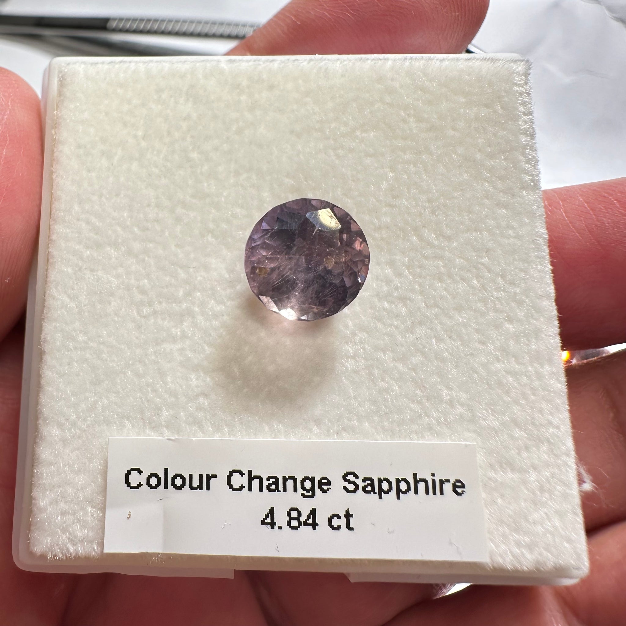 Colour Change Sapphire, 4.84ct, Umba, Tanzania. Untreated Unheated. See photos for colour change