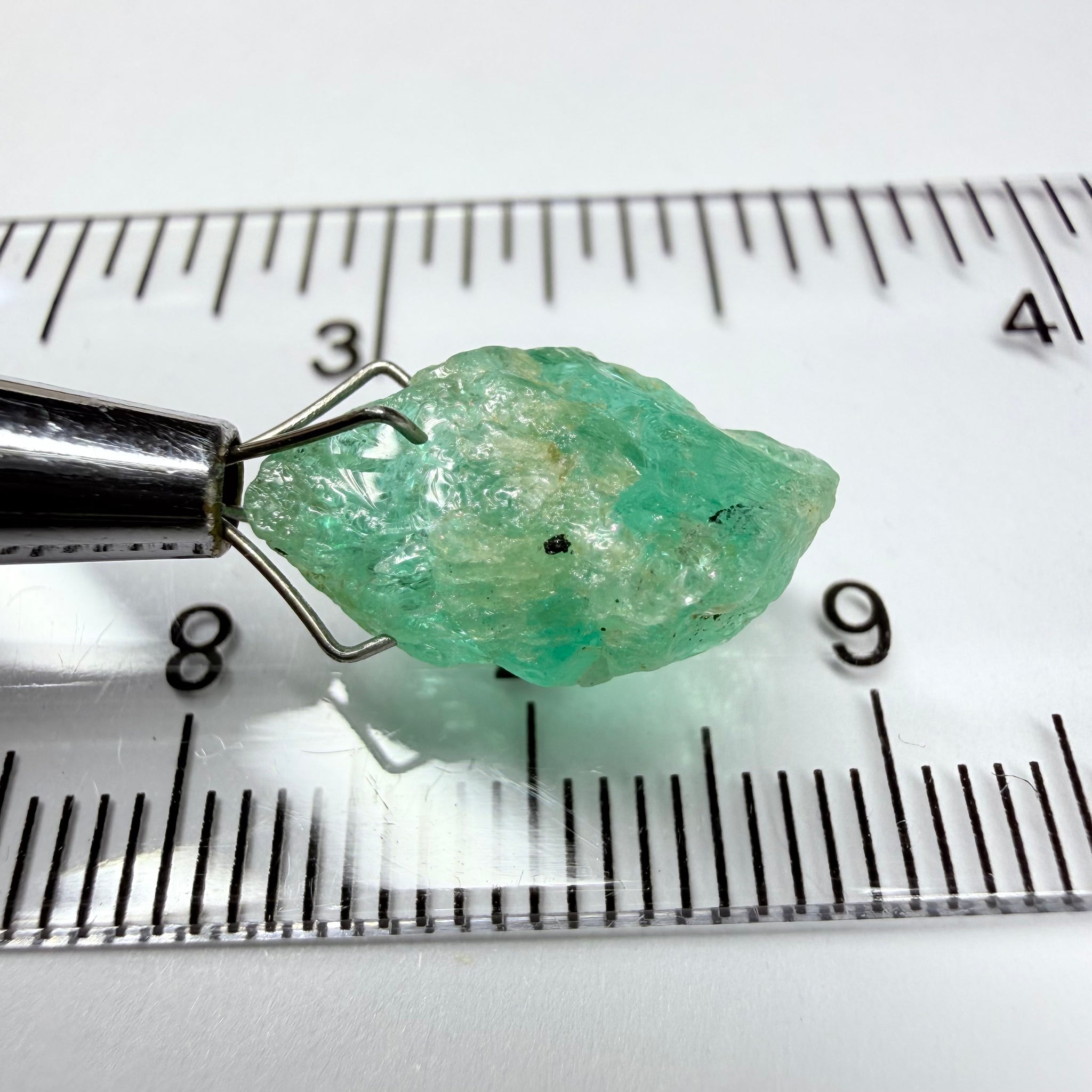 Emerald, 6.37ct, Tanzania, Untreated Unheated, no oil. Great for setting as is in jewellery or cabbing