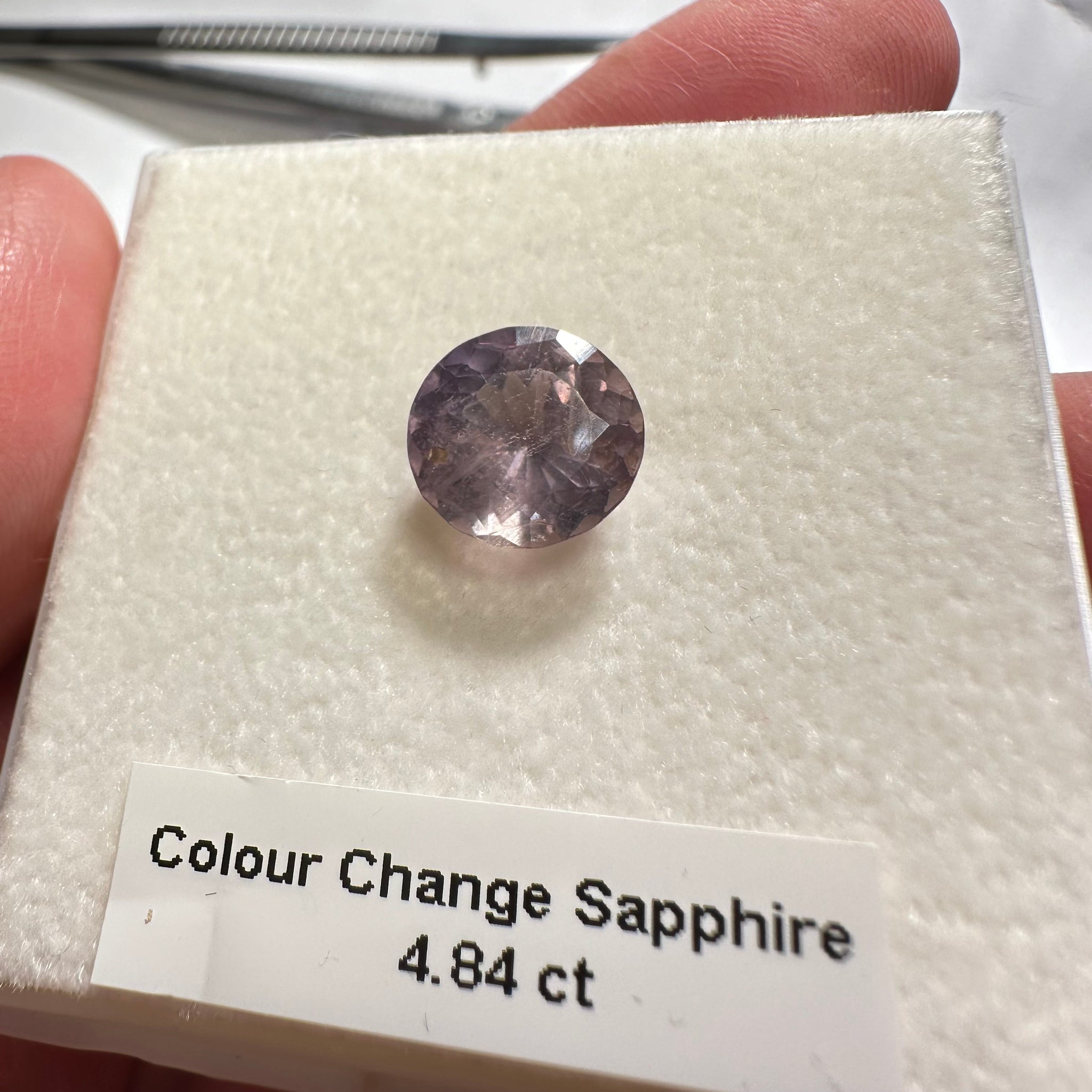 Colour Change Sapphire, 4.84ct, Umba, Tanzania. Untreated Unheated. See photos for colour change