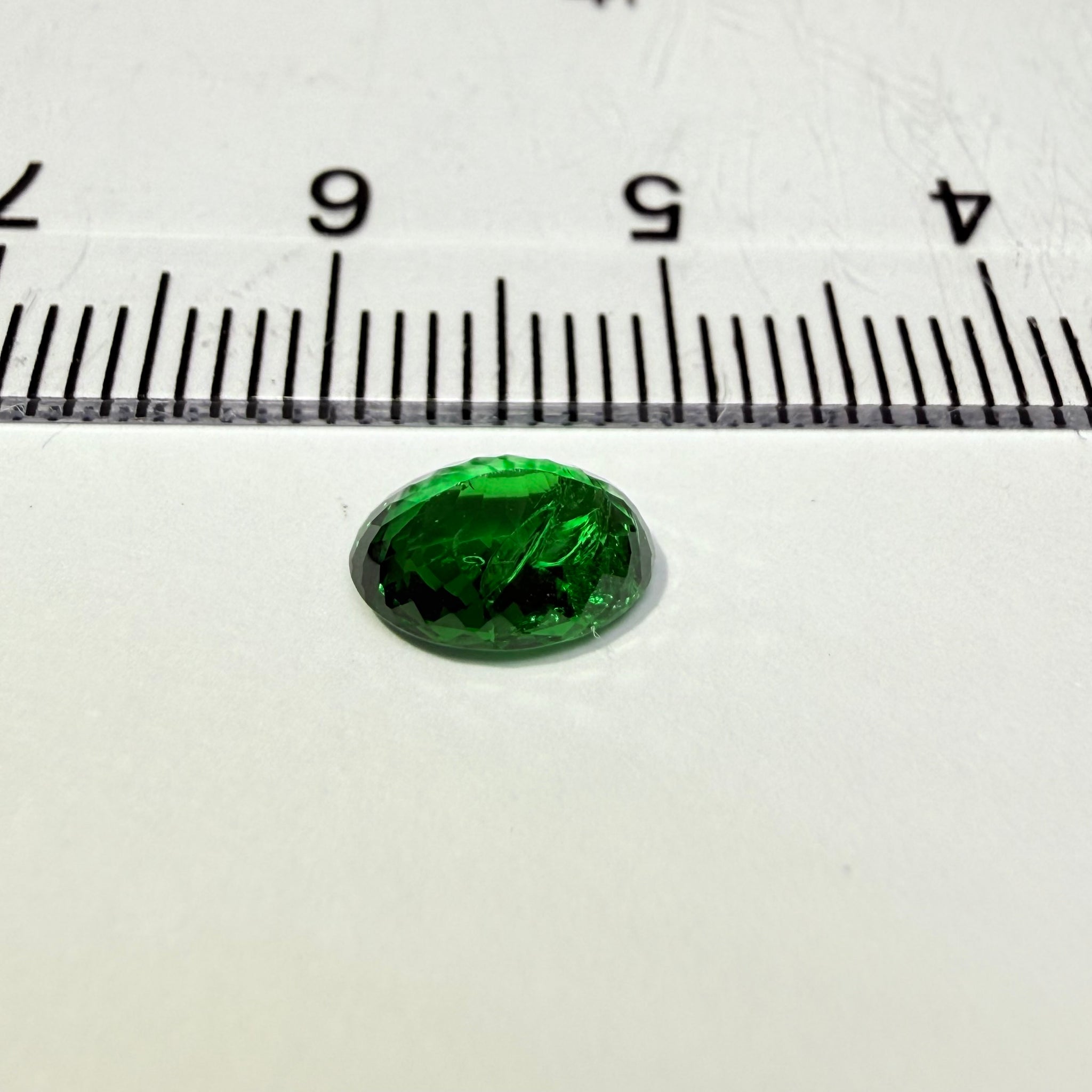 Tsavorite Garnet, 1.27ct, Tanzania, Untreated Unheated, slightly included