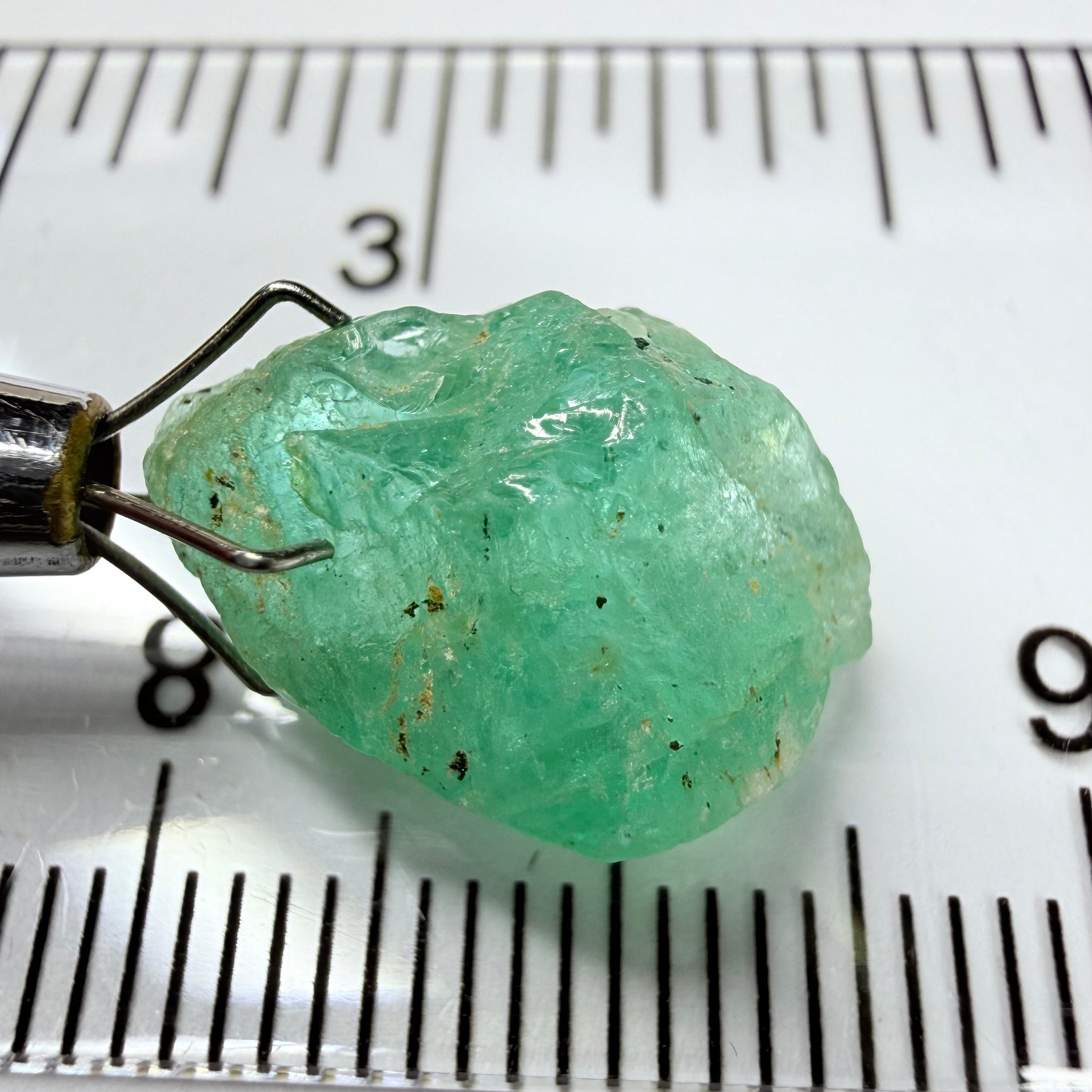 Emerald, 6.37ct, Tanzania, Untreated Unheated, no oil. Great for setting as is in jewellery or cabbing