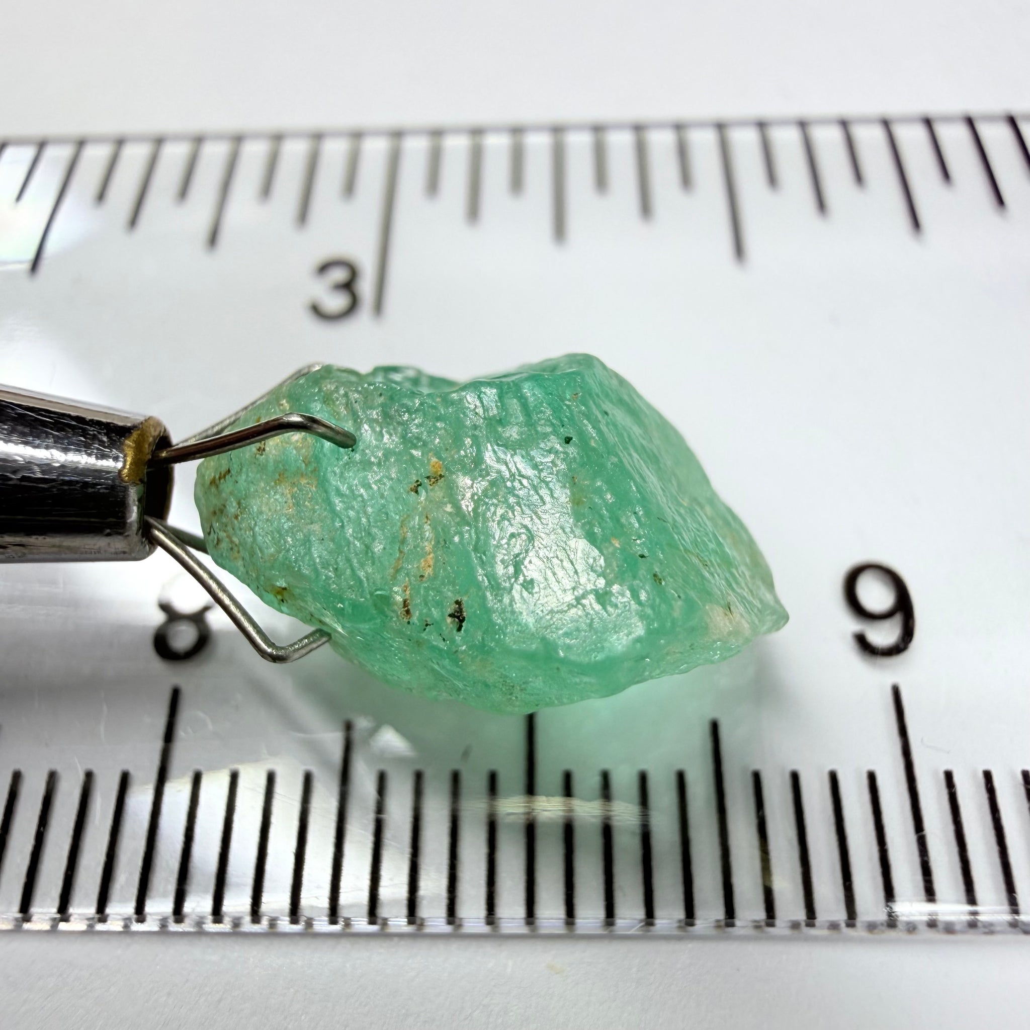 Emerald, 6.37ct, Tanzania, Untreated Unheated, no oil. Great for setting as is in jewellery or cabbing