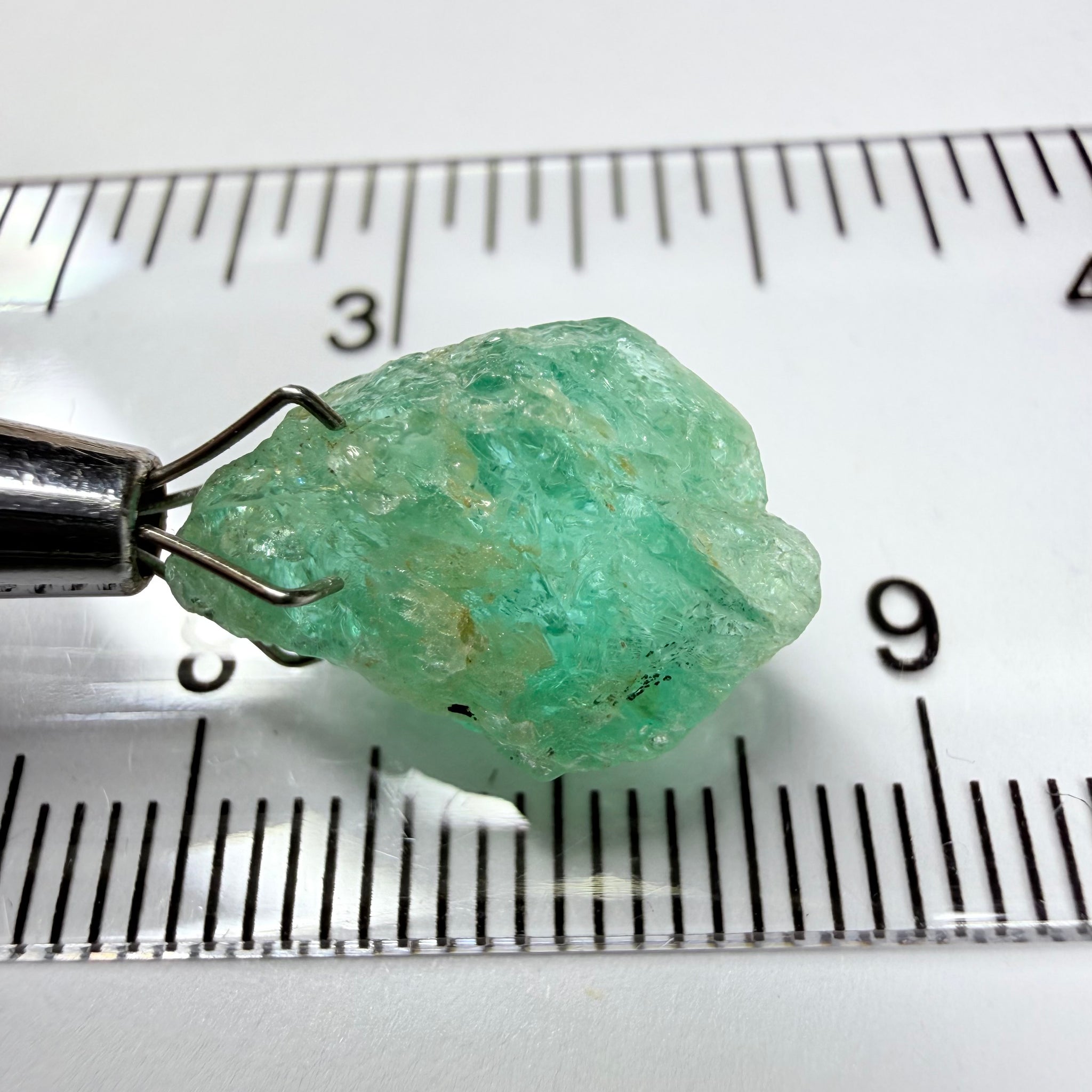 Emerald, 6.37ct, Tanzania, Untreated Unheated, no oil. Great for setting as is in jewellery or cabbing