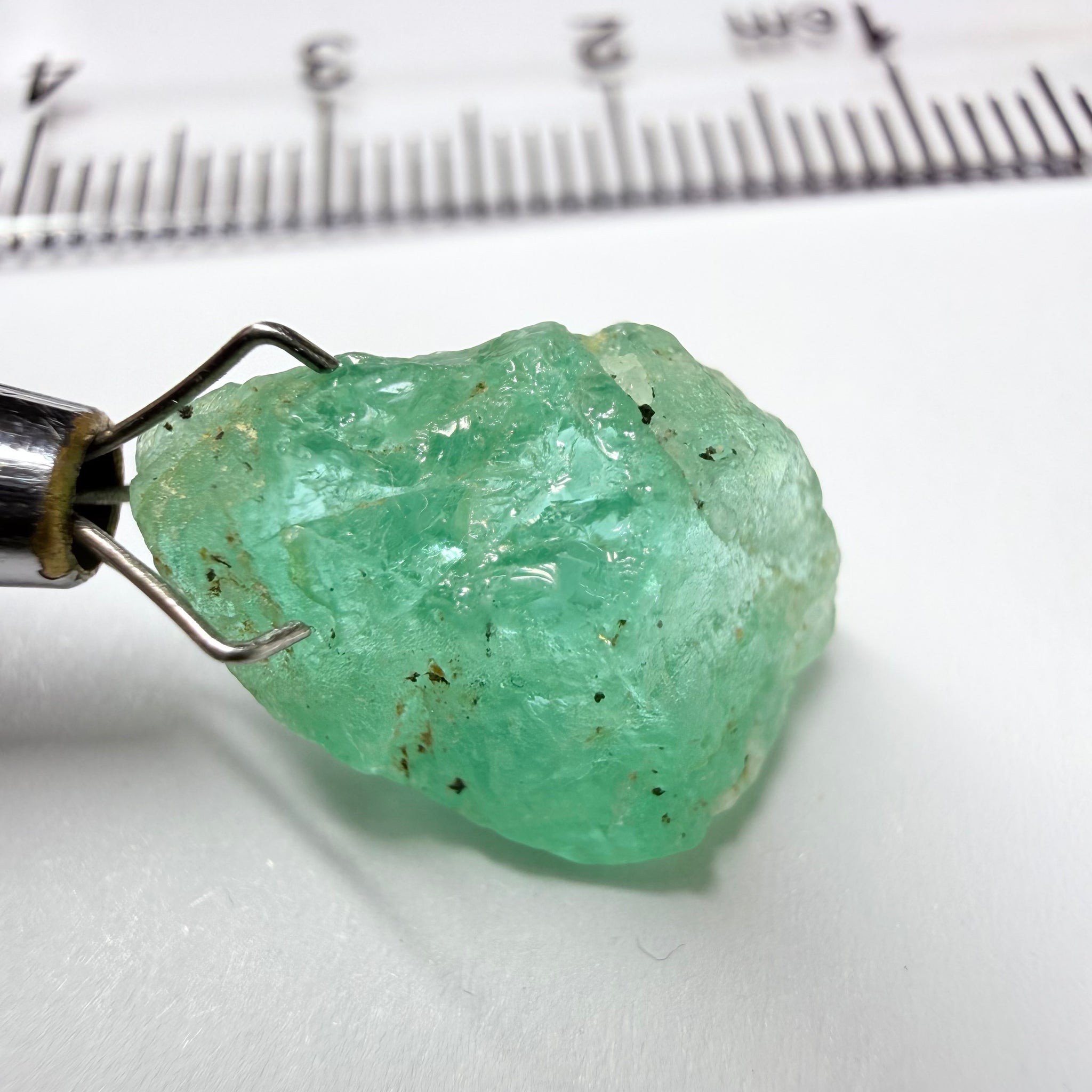 Emerald, 6.37ct, Tanzania, Untreated Unheated, no oil. Great for setting as is in jewellery or cabbing