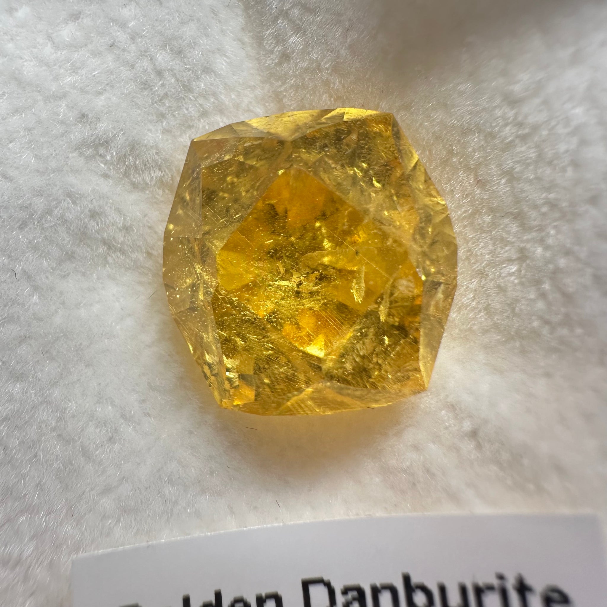 Golden Danburite, 16.96ct, Tanzania, Untreated Unheated. Precision Cut, Collectors Stone, Very Rare and Difficult To Get In This Size and Vibrancy