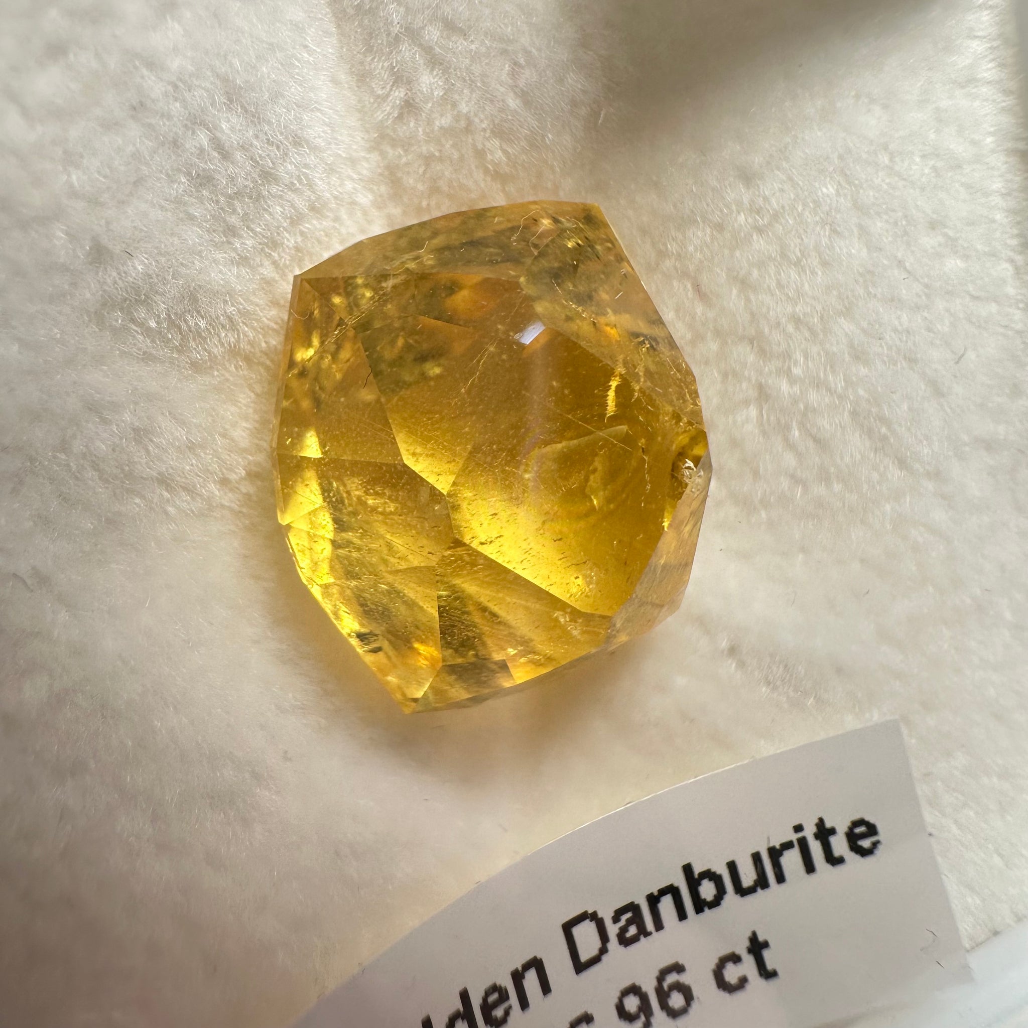 Golden Danburite, 16.96ct, Tanzania, Untreated Unheated. Precision Cut, Collectors Stone, Very Rare and Difficult To Get In This Size and Vibrancy