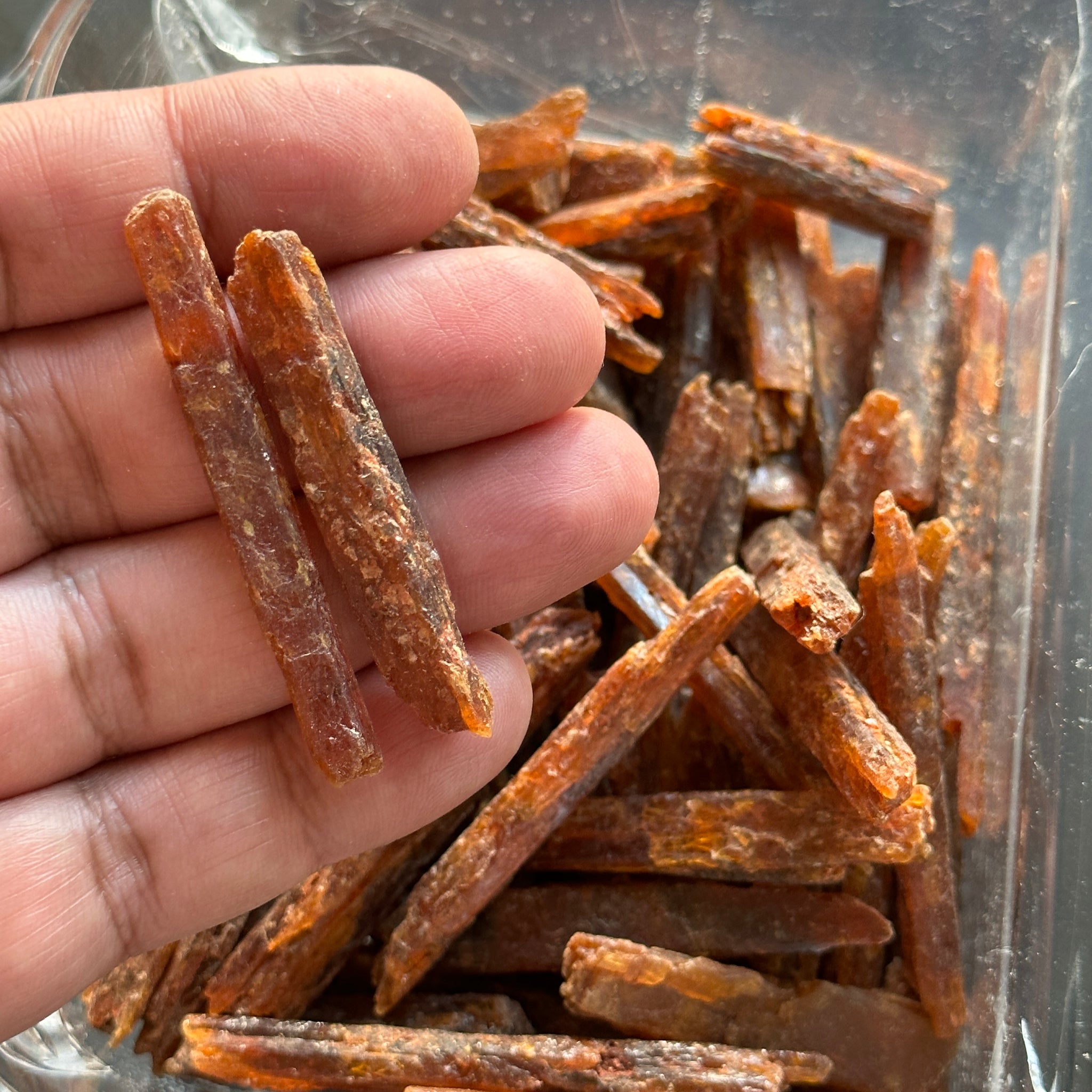 Orange Kyanite Crystals, Tanzania, Large and chunky, Per Stone