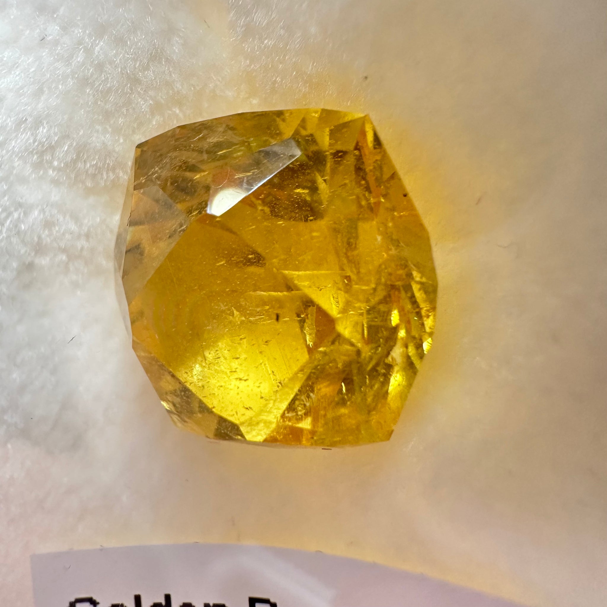 Golden Danburite, 16.96ct, Tanzania, Untreated Unheated. Precision Cut, Collectors Stone, Very Rare and Difficult To Get In This Size and Vibrancy