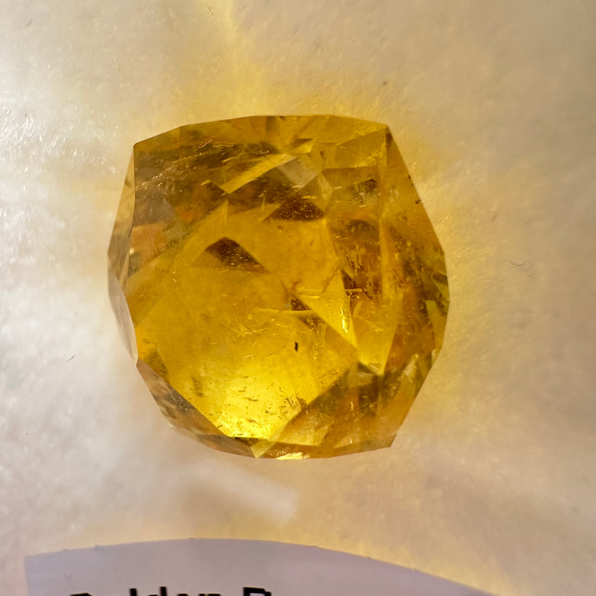 Golden Danburite, 16.96ct, Tanzania, Untreated Unheated. Precision Cut, Collectors Stone, Very Rare and Difficult To Get In This Size and Vibrancy