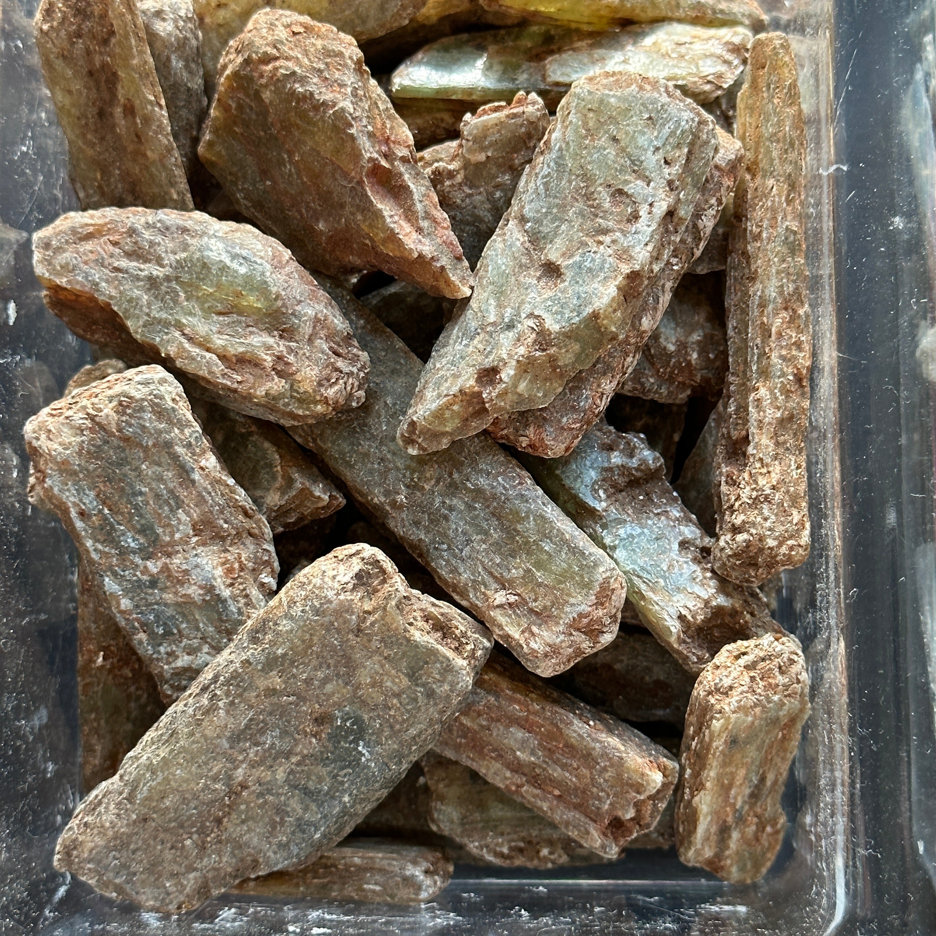 Green Orange Kyanite crystals with Mica. RARE, Tanzania. Per stone, looking for a particular shape, just ask