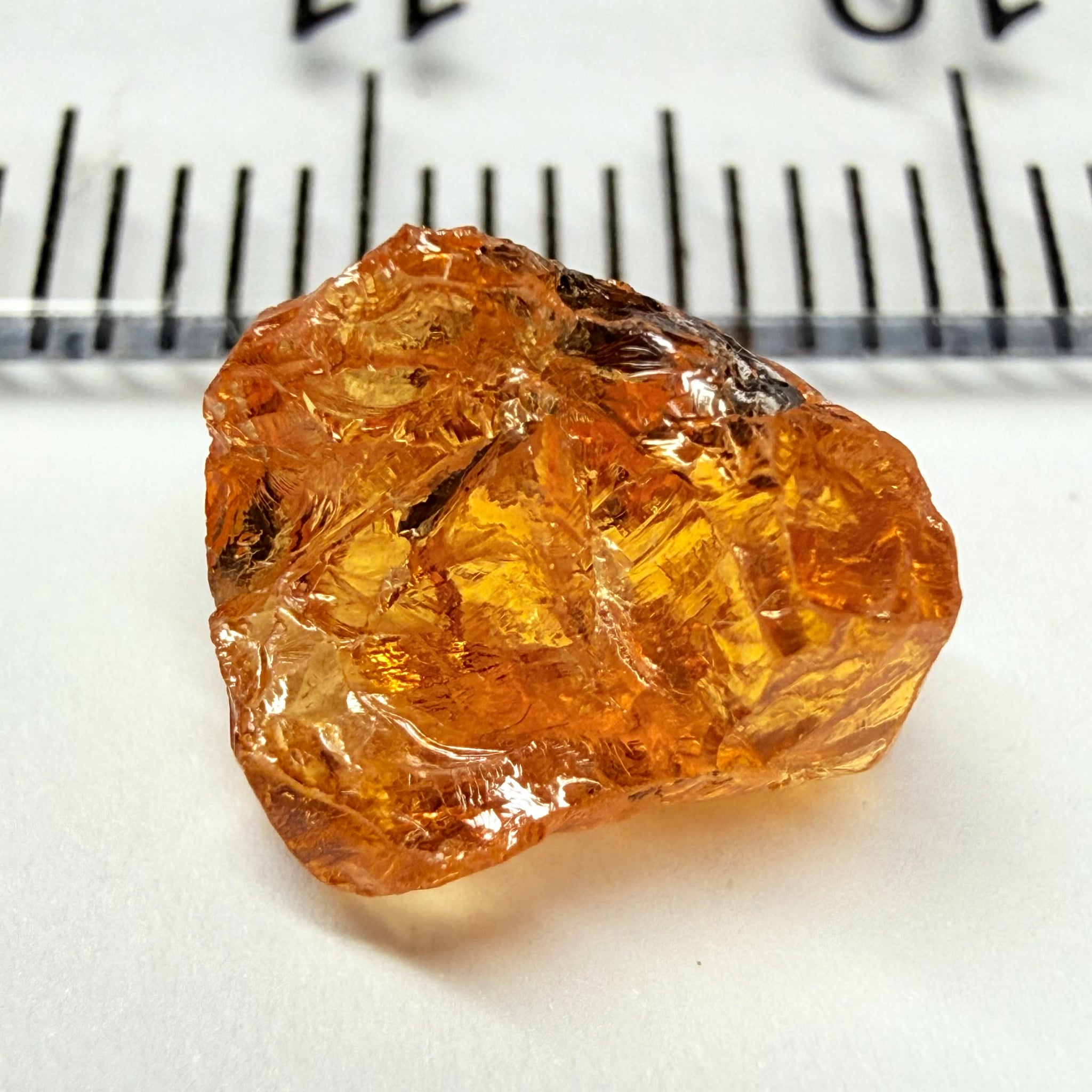 Mandarin Garnet, 4.03ct, Loliondo, Tanzania, Untreated Unheated. Cab grade rough or set it in jewellery as is