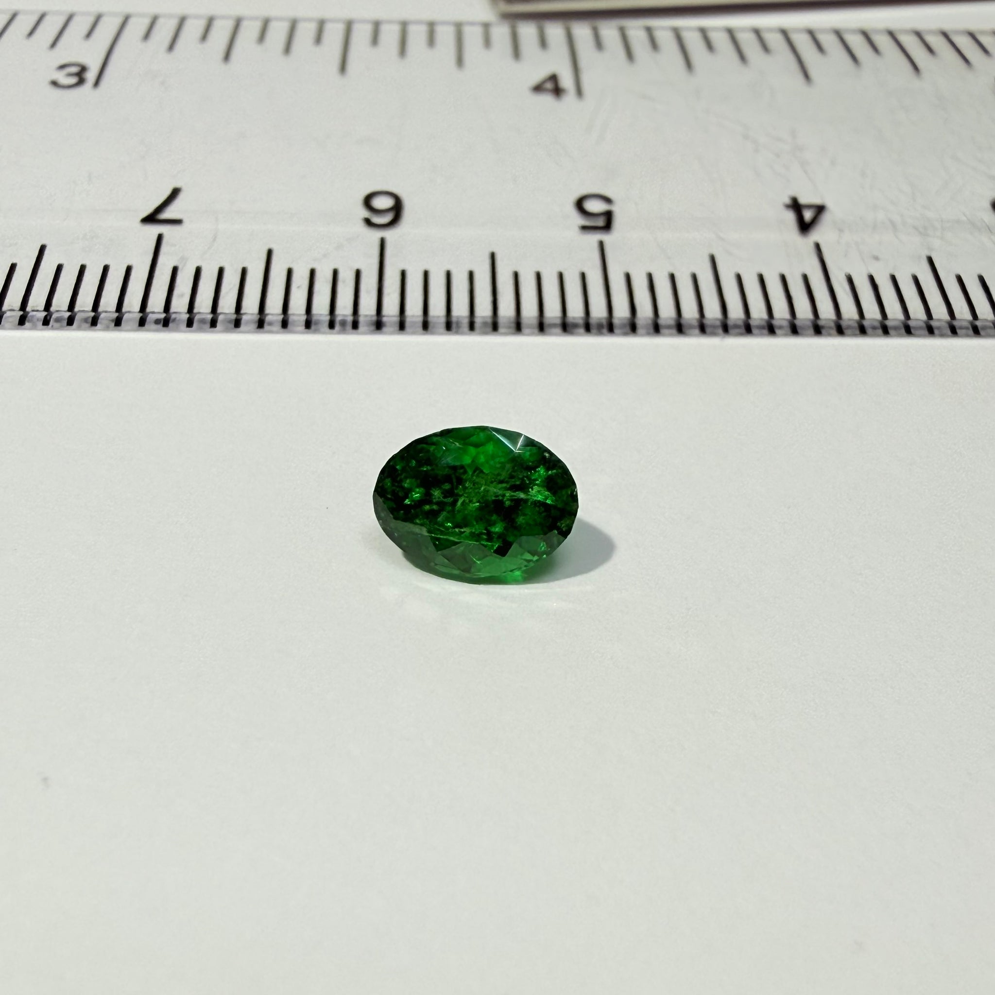Tsavorite Garnet, 1.10ct, Tanzania, Untreated Unheated, slightly included