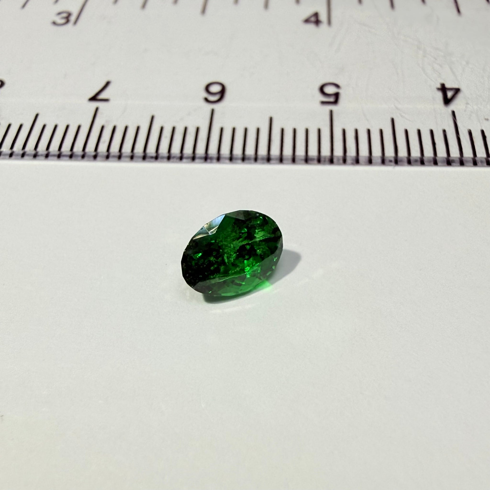 Tsavorite Garnet, 1.10ct, Tanzania, Untreated Unheated, slightly included
