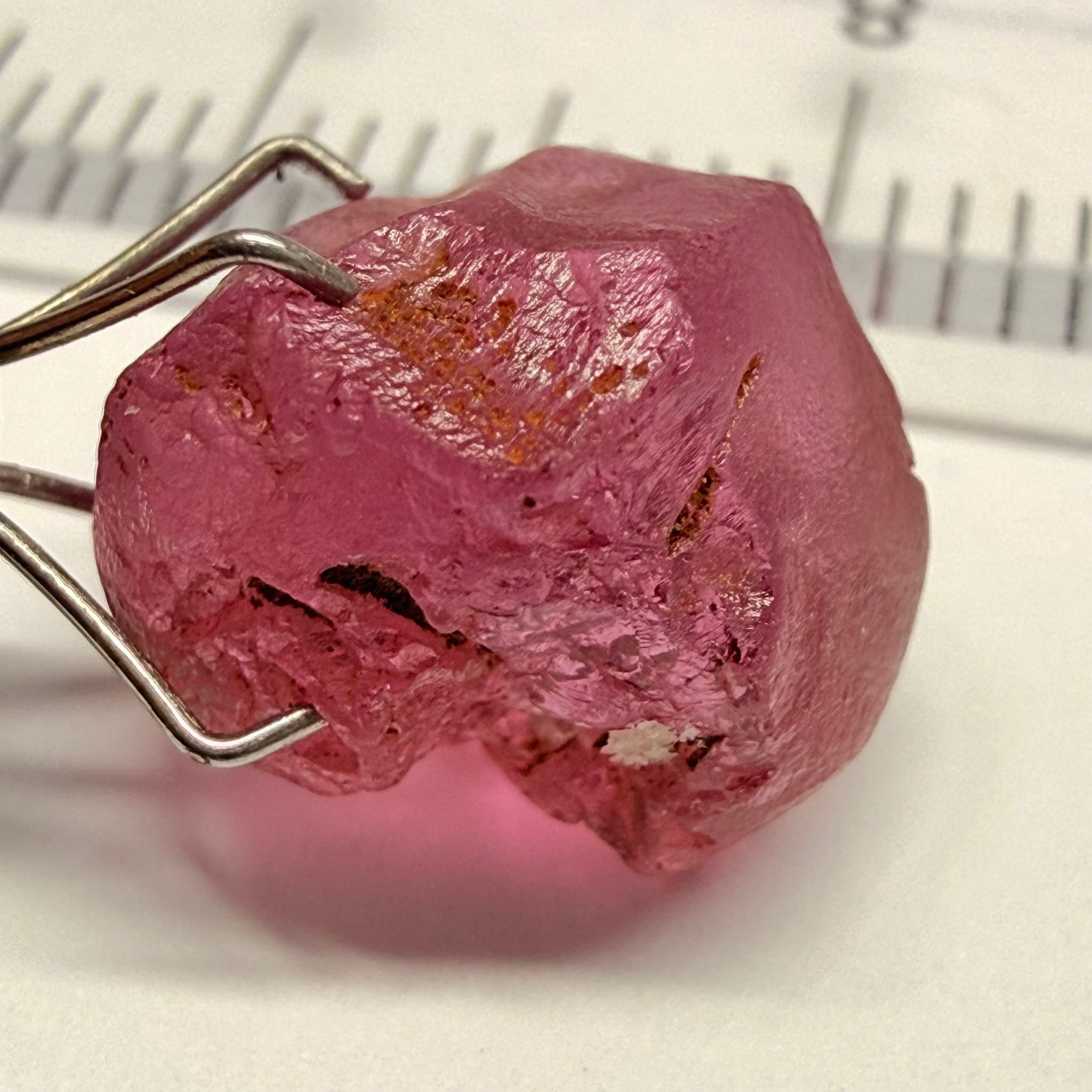 Tanga Garnet, 6.81ct, Tanzania, Untreated Unheated, looks like a broken heart, I would recommend setting it as is, slightly included, going cheap