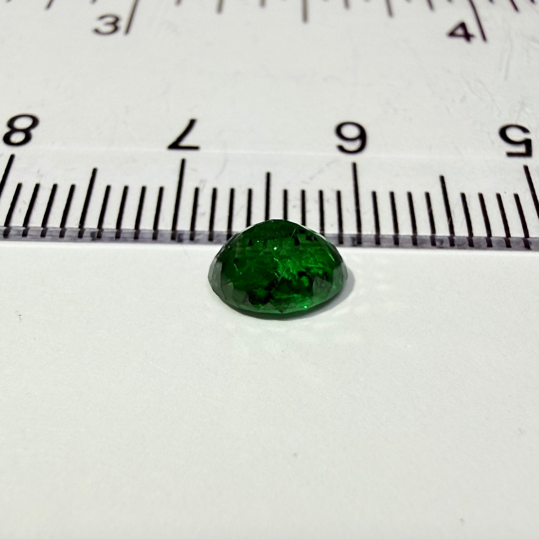 Tsavorite Garnet, 1.10ct, Tanzania, Untreated Unheated, slightly included