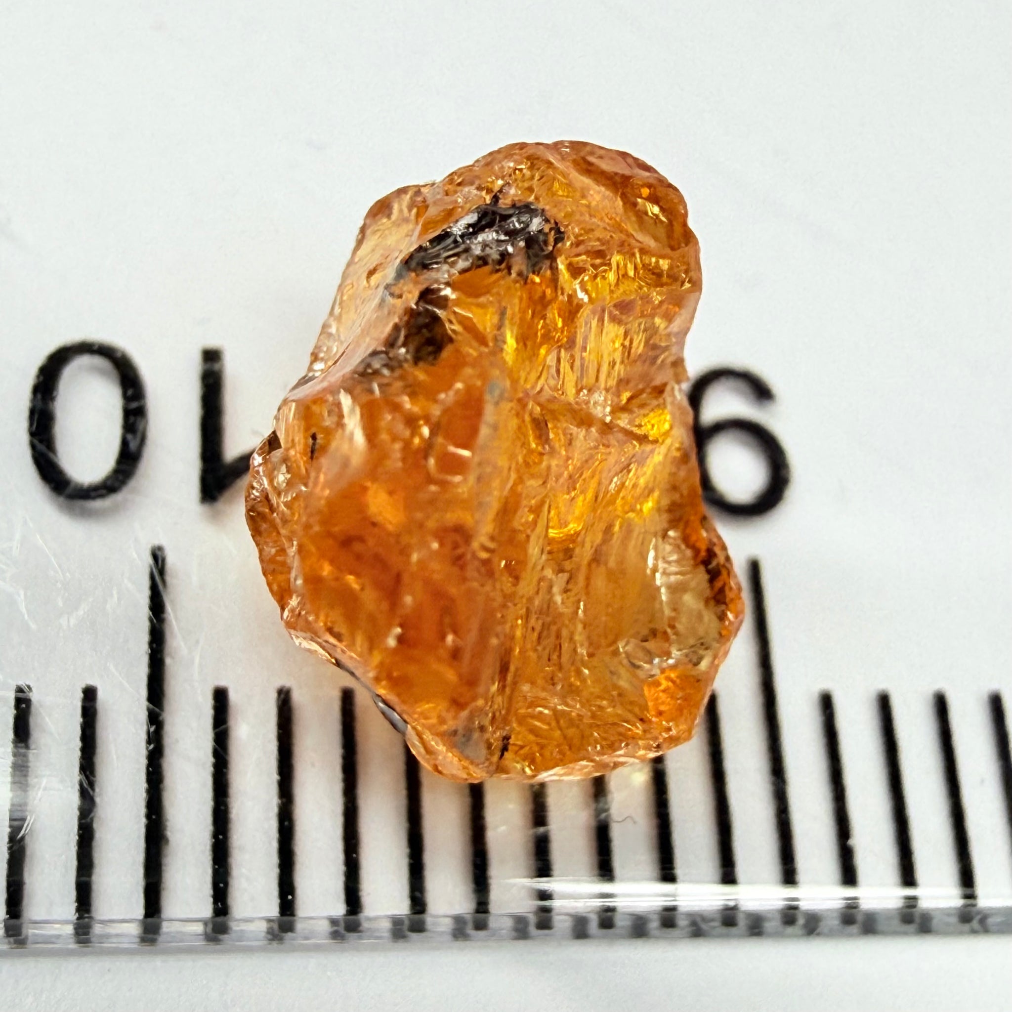 Mandarin Garnet, 4.03ct, Loliondo, Tanzania, Untreated Unheated. Cab grade rough or set it in jewellery as is