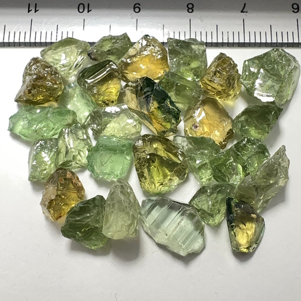 76.75ct mixed lot of Tsavorites, Tourmalines, Diopsides, from Tanzania, slightly included to Included of anyone would like to work with this