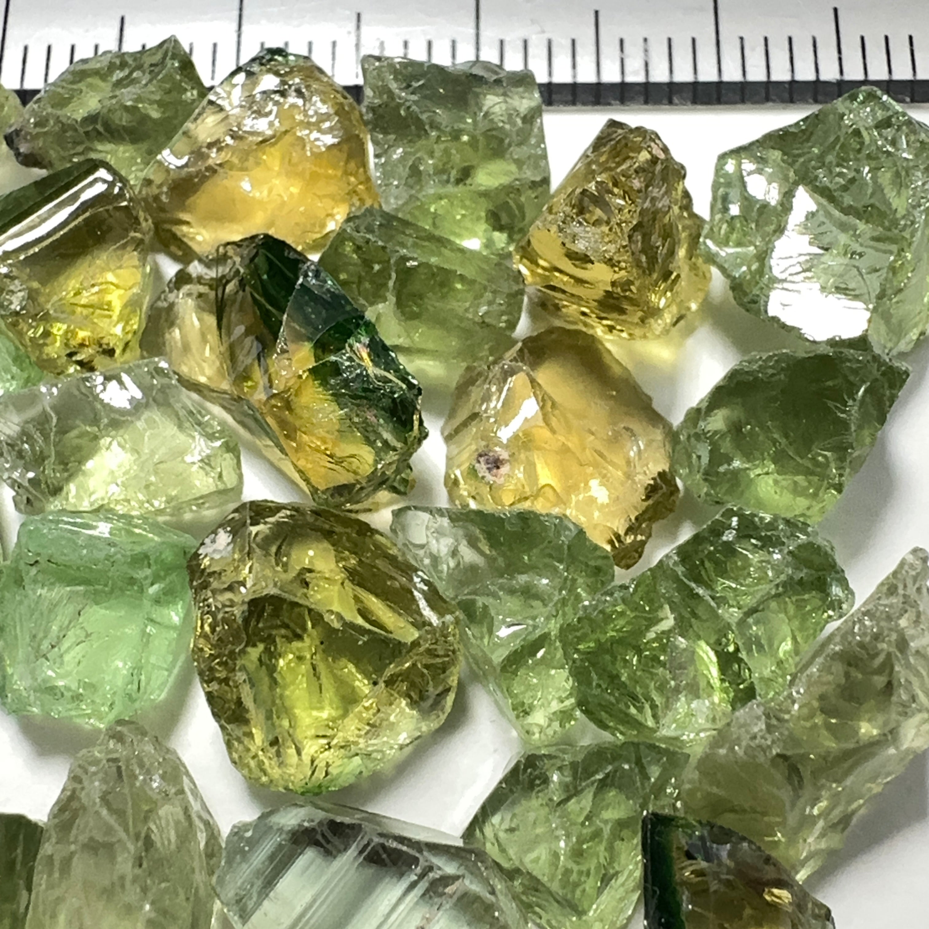 76.75ct mixed lot of Tsavorites, Tourmalines, Diopsides, from Tanzania, slightly included to Included of anyone would like to work with this