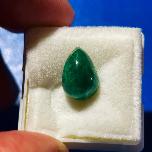 4.08Ct Tanzanian Emerald Cabochon No Oil Untreated Unheated