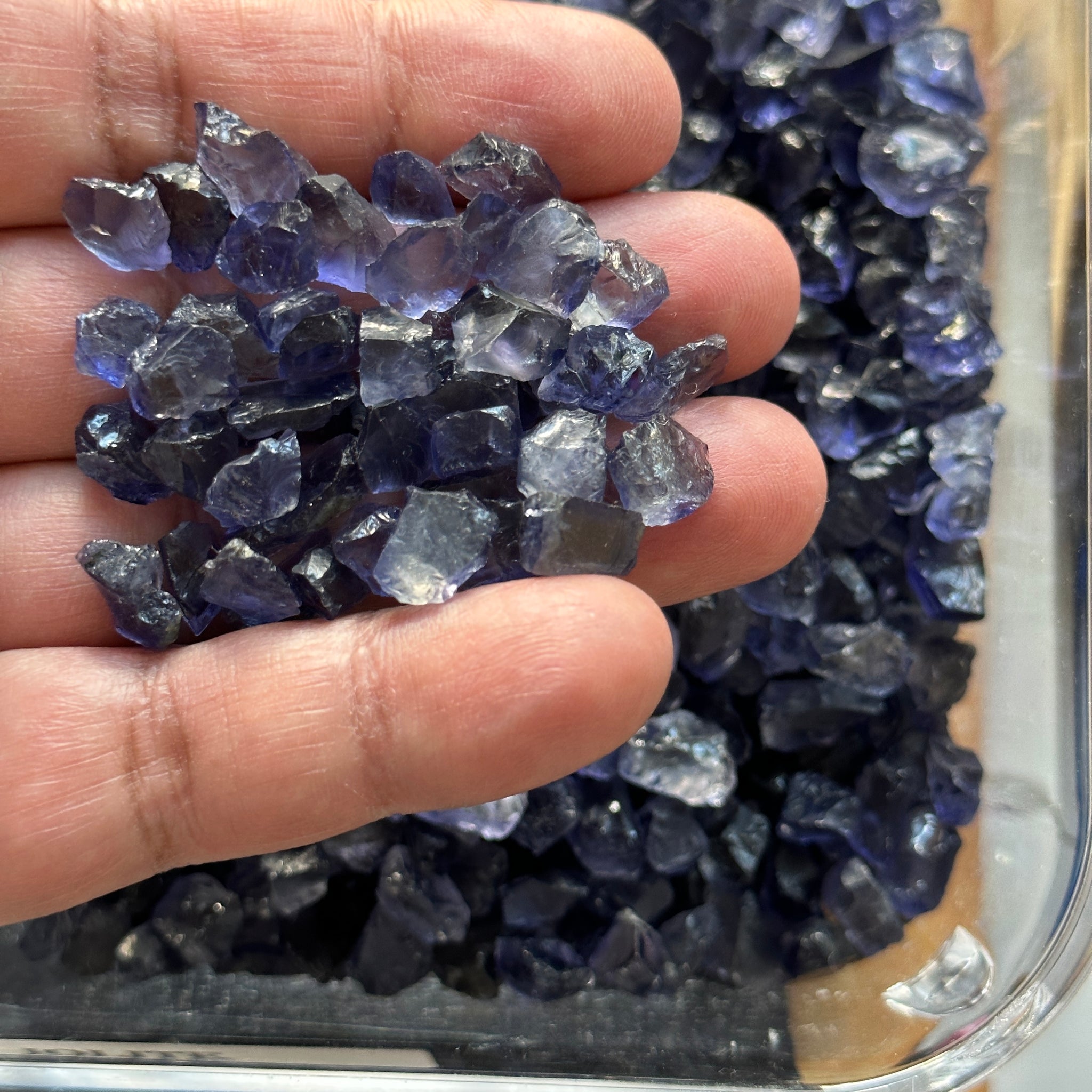 Iolite, Tanzania, Per Stone, cabbing specimen grade