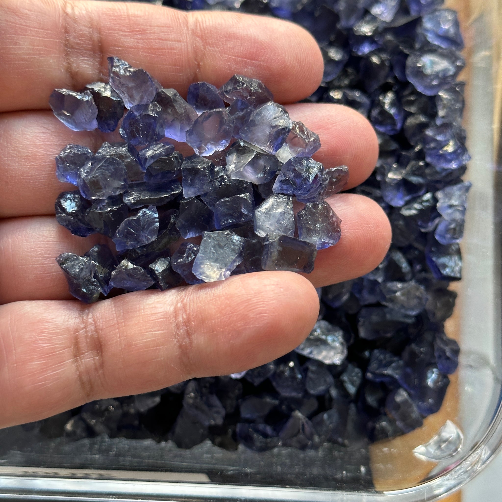 Iolite, Tanzania, Per Stone, cabbing specimen grade