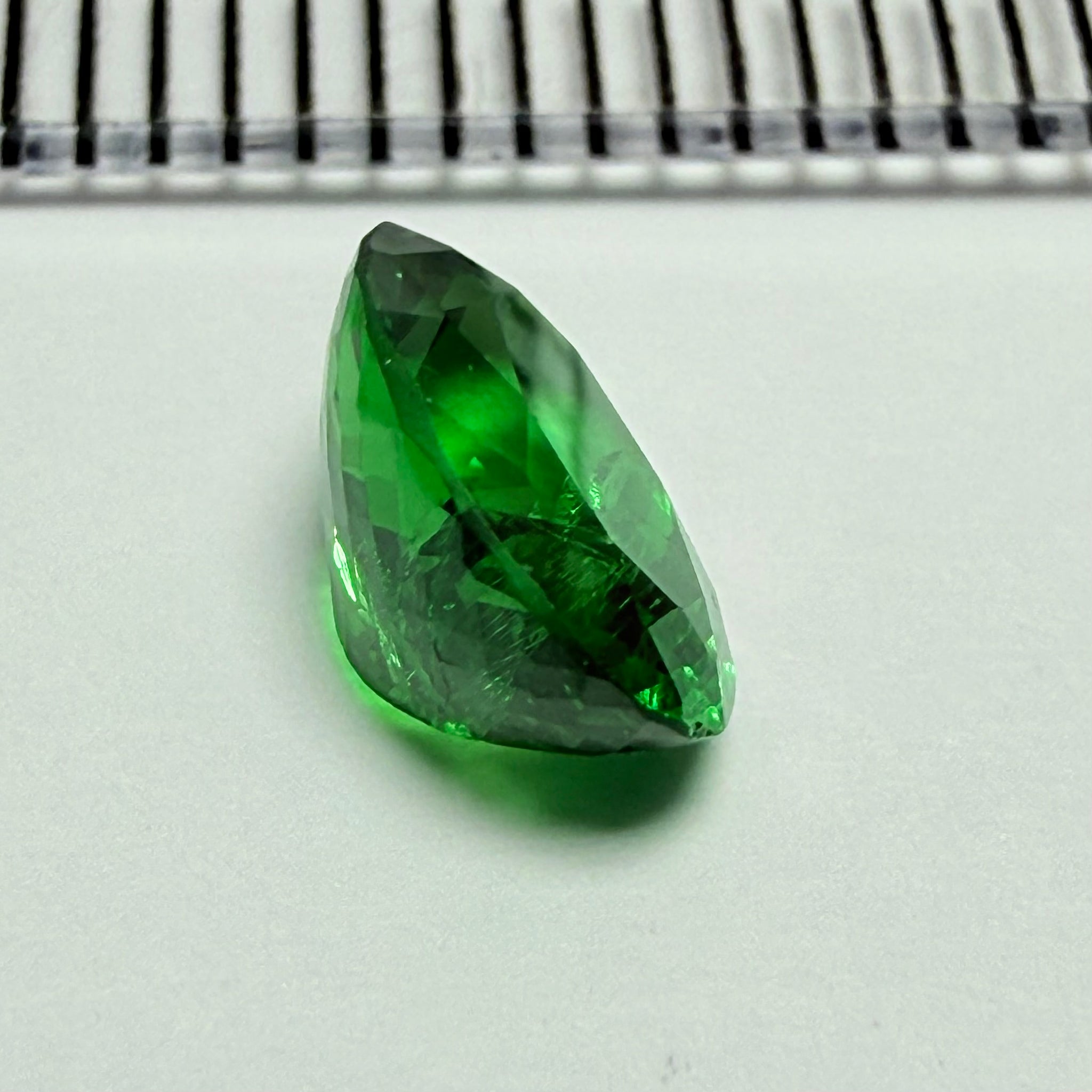 Tsavorite Garnet, 1.27ct, Tanzania, Untreated Unheated, slightly included