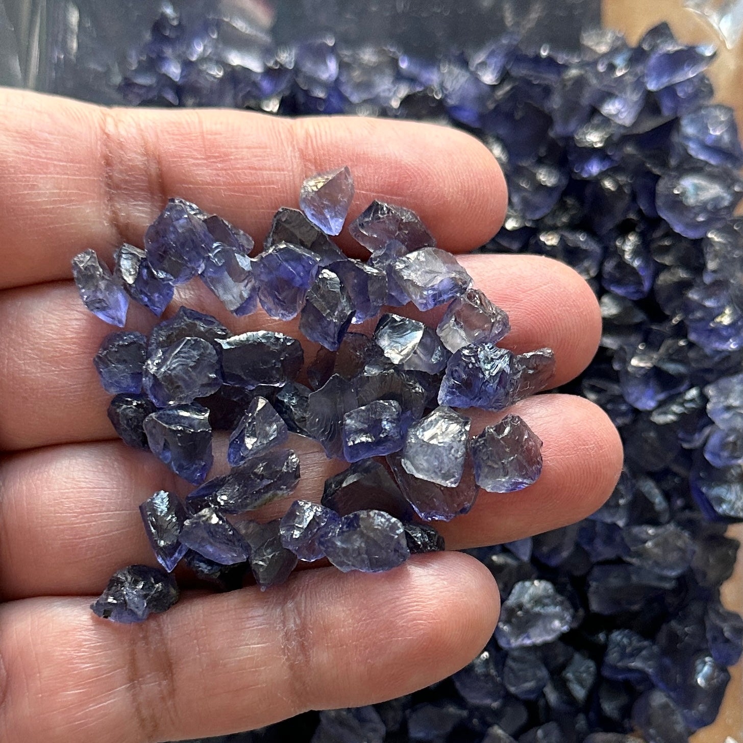 Iolite, Tanzania, Per Stone, cabbing specimen grade