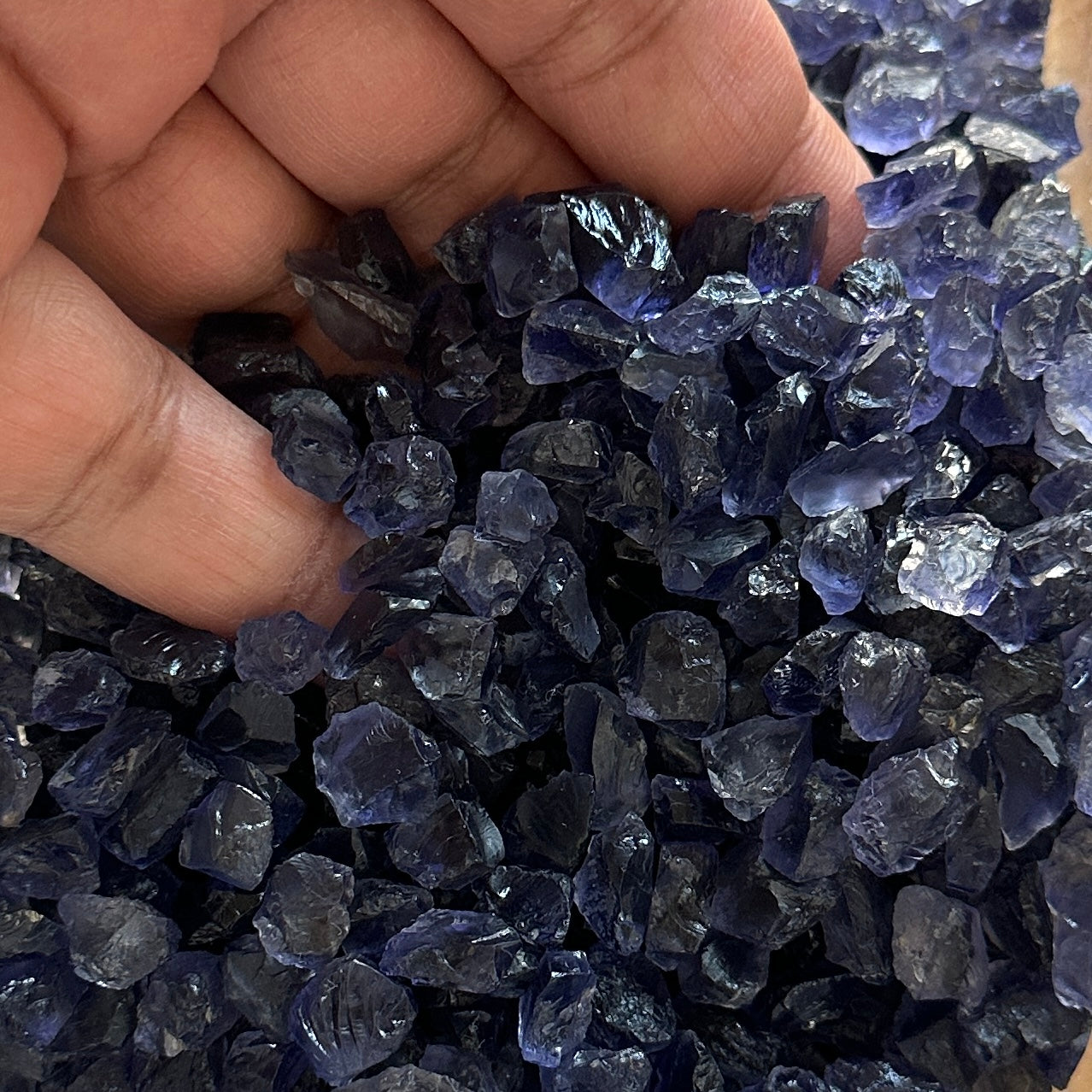 Iolite, Tanzania, Per Stone, cabbing specimen grade