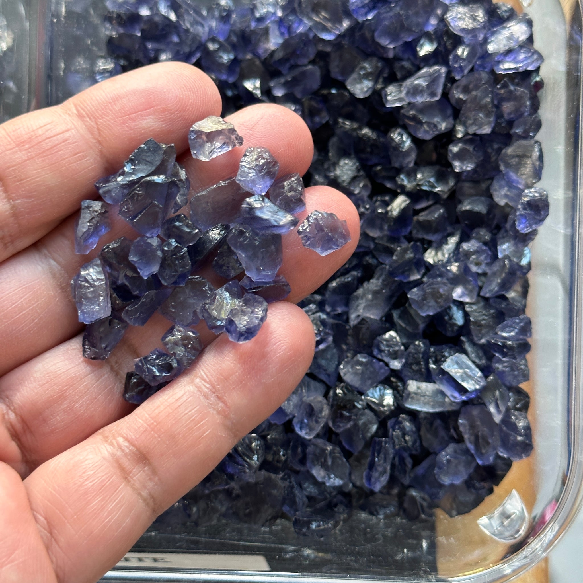 Iolite, Tanzania, Per Stone, cabbing specimen grade