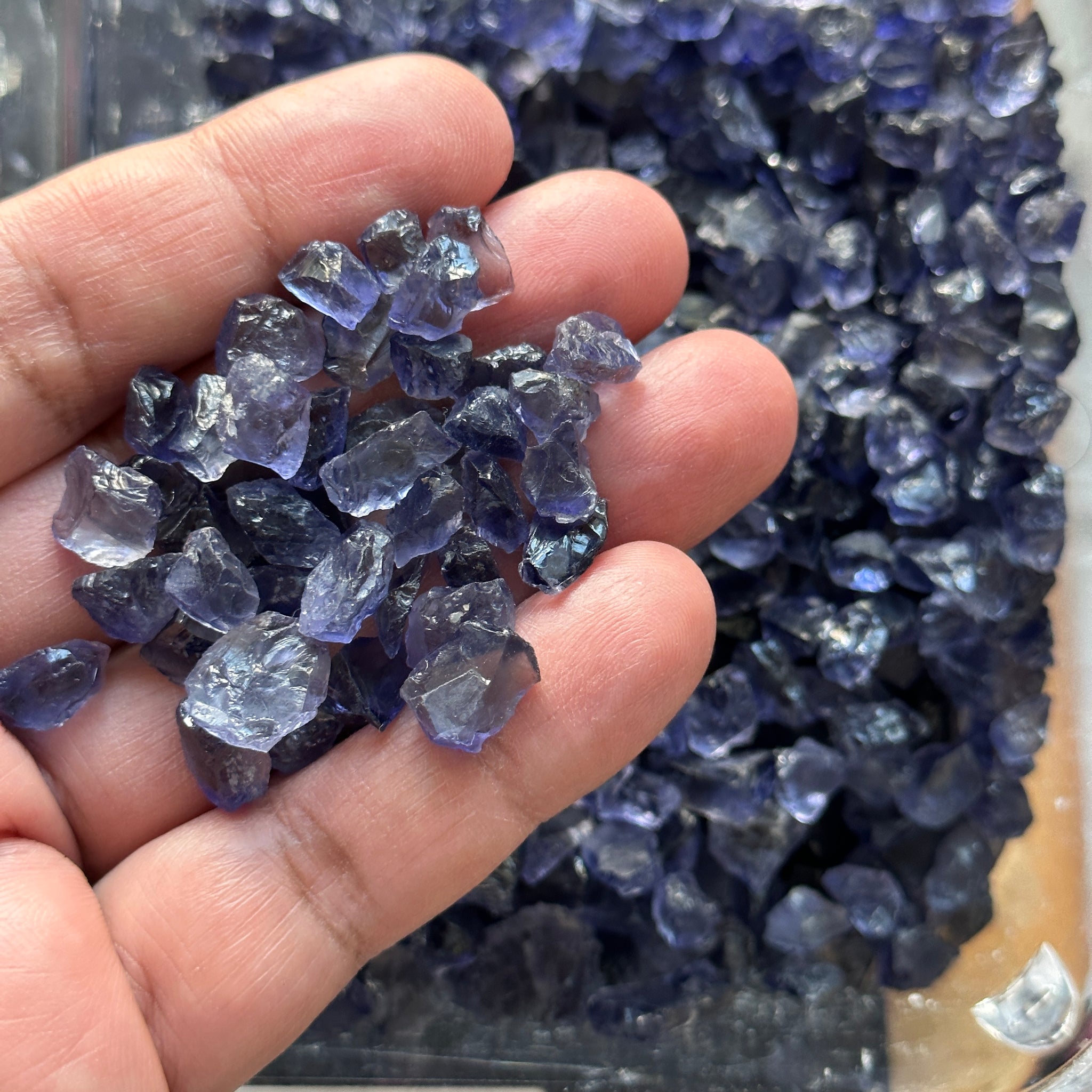 Iolite, Tanzania, Per Stone, cabbing specimen grade