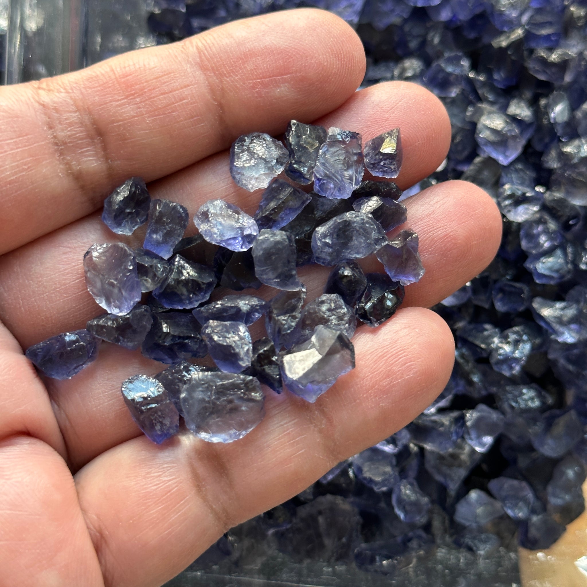 Iolite, Tanzania, Per Stone, cabbing specimen grade