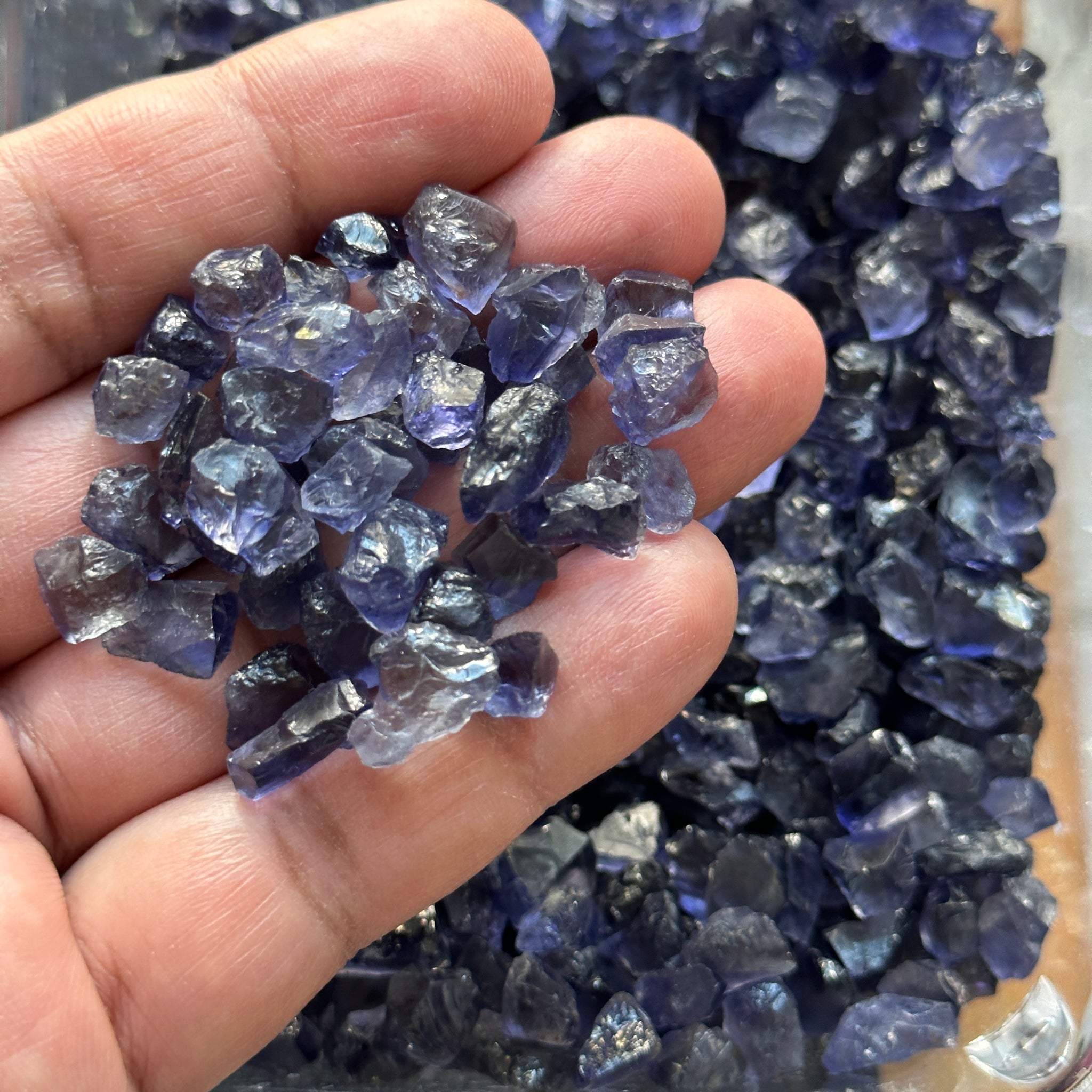 Iolite, Tanzania, Per Stone, cabbing specimen grade
