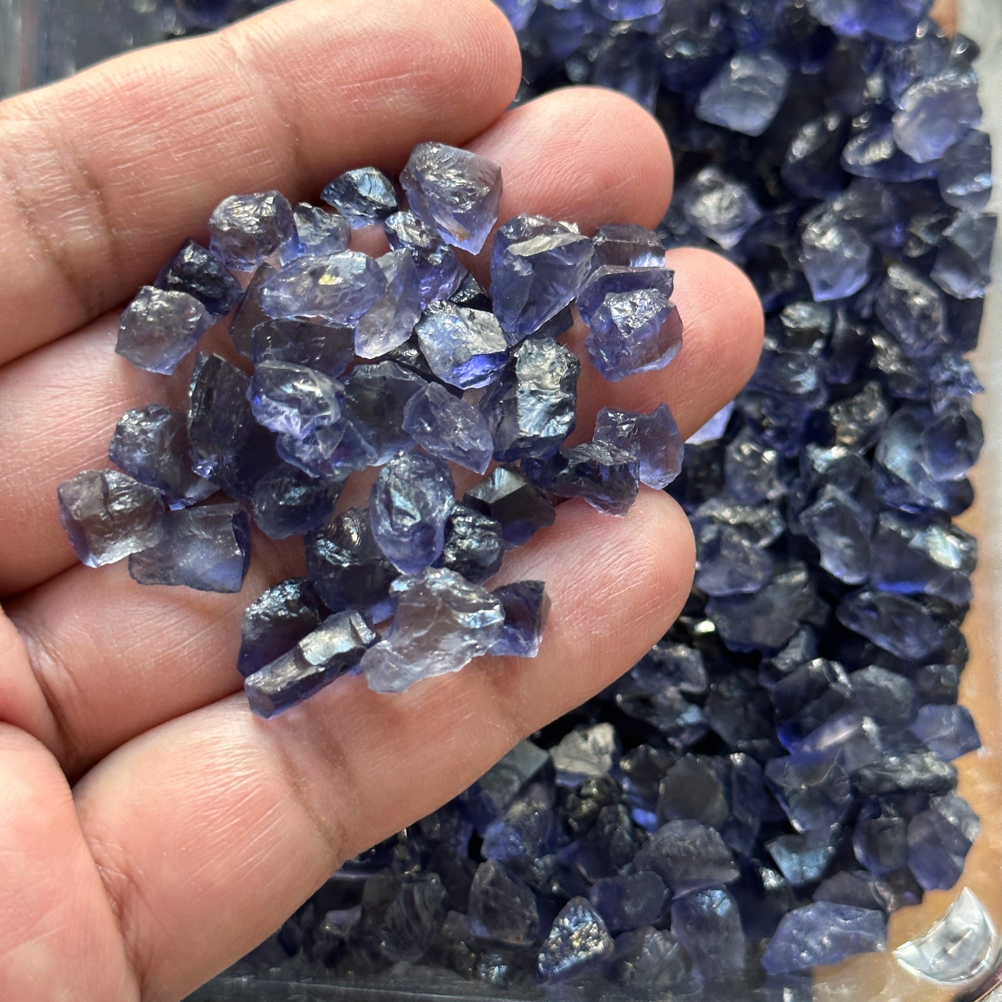 Iolite, Tanzania, Per Stone, cabbing specimen grade