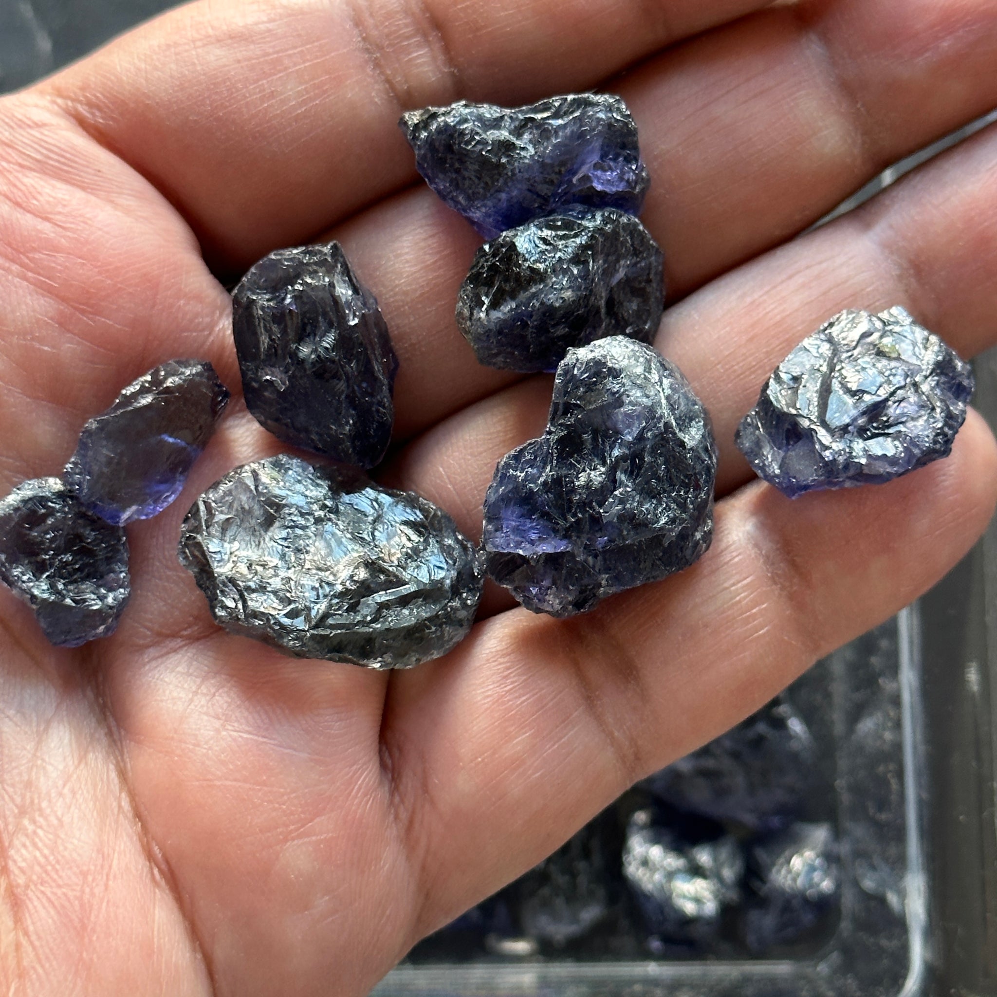 Iolite, Tanzania, Per Stone, cabbing/specimen grade