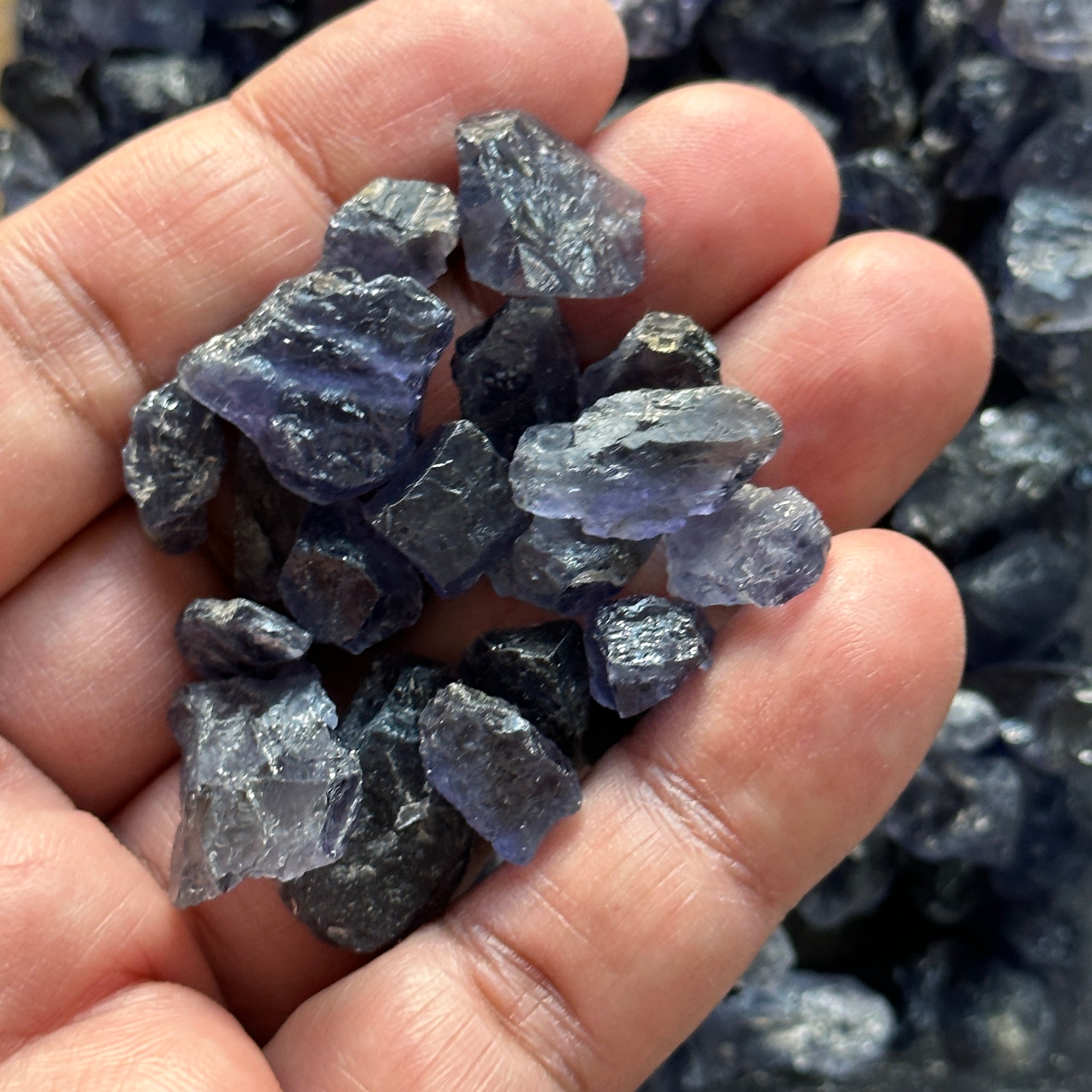 Iolite, Tanzania, Per Stone, faceting, cabbing and specimen grade mixed