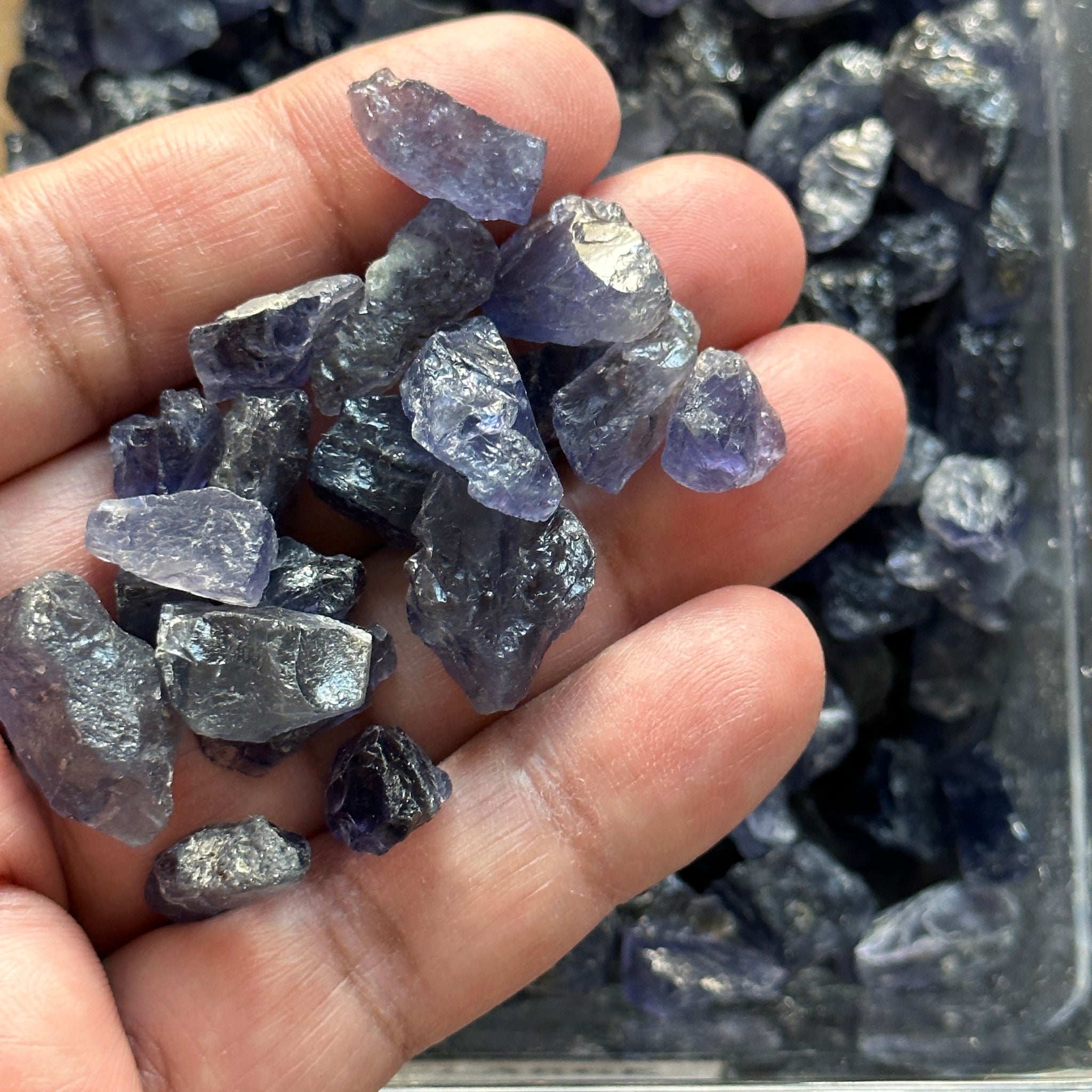 Iolite, Tanzania, Per Stone, faceting, cabbing and specimen grade mixed