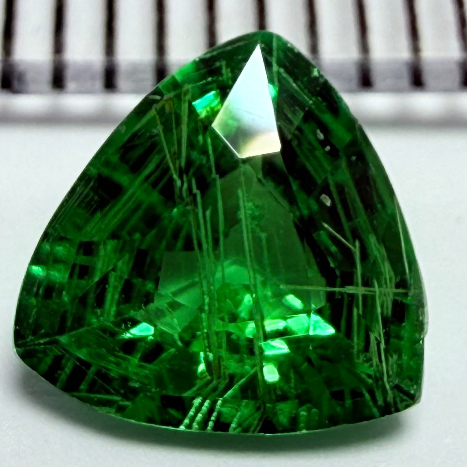 Tsavorite Garnet, 1.03ct, Tanzania, Untreated Unheated, sl dent on girdle, see next photo