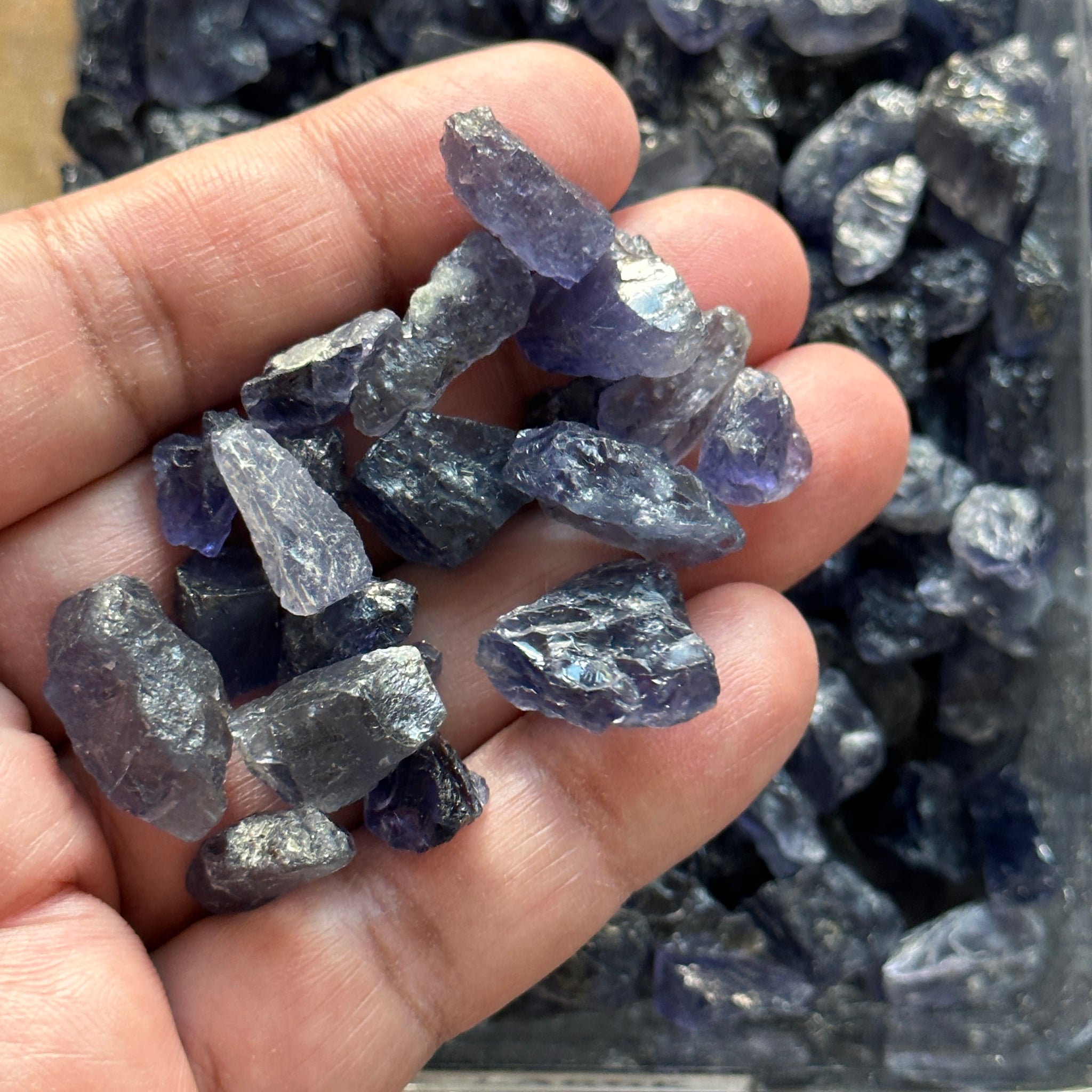 Iolite, Tanzania, Per Stone, faceting, cabbing and specimen grade mixed