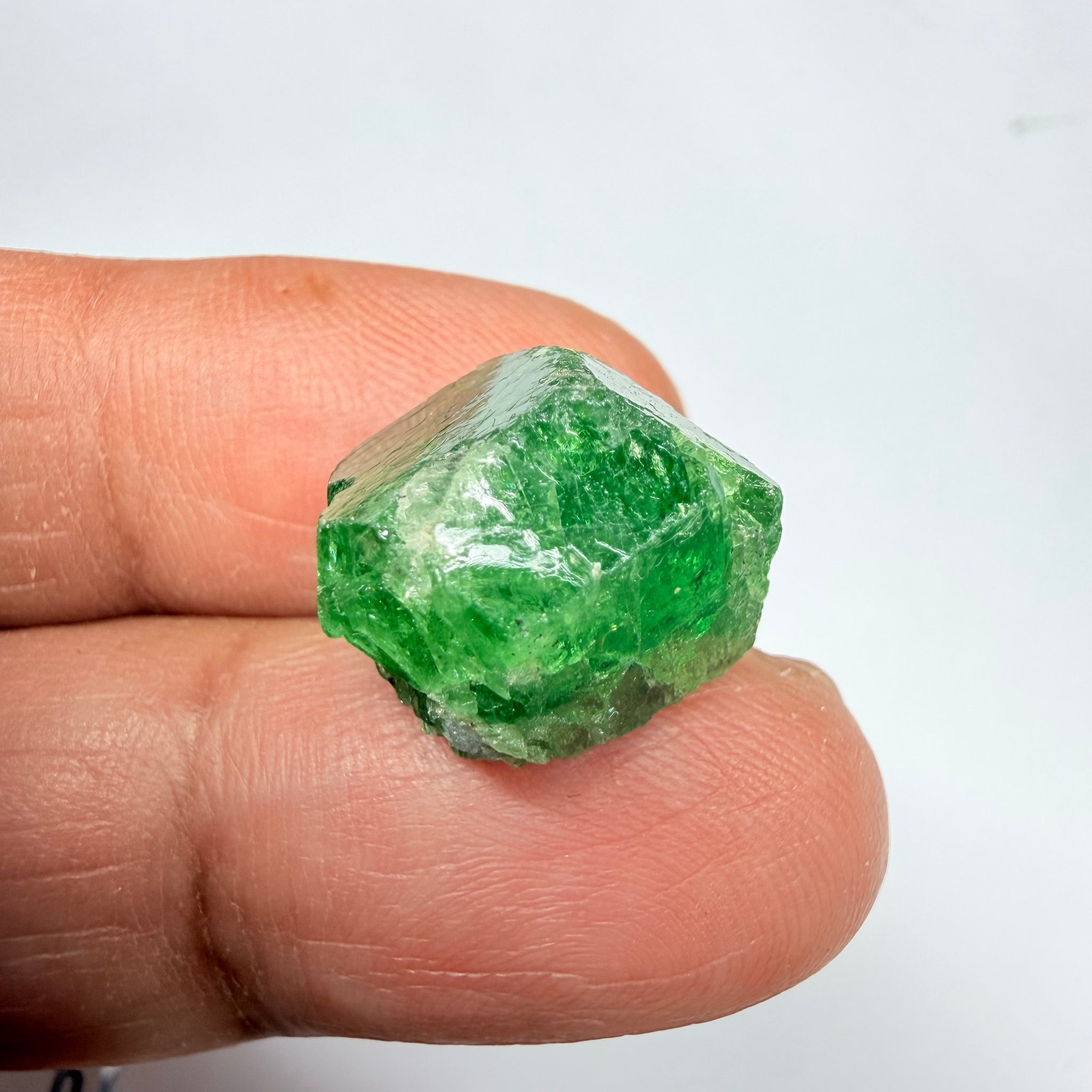 Tsavorite Garnet Crystal, 25.73ct, Merelani, Tanzania, Untreated Unheated