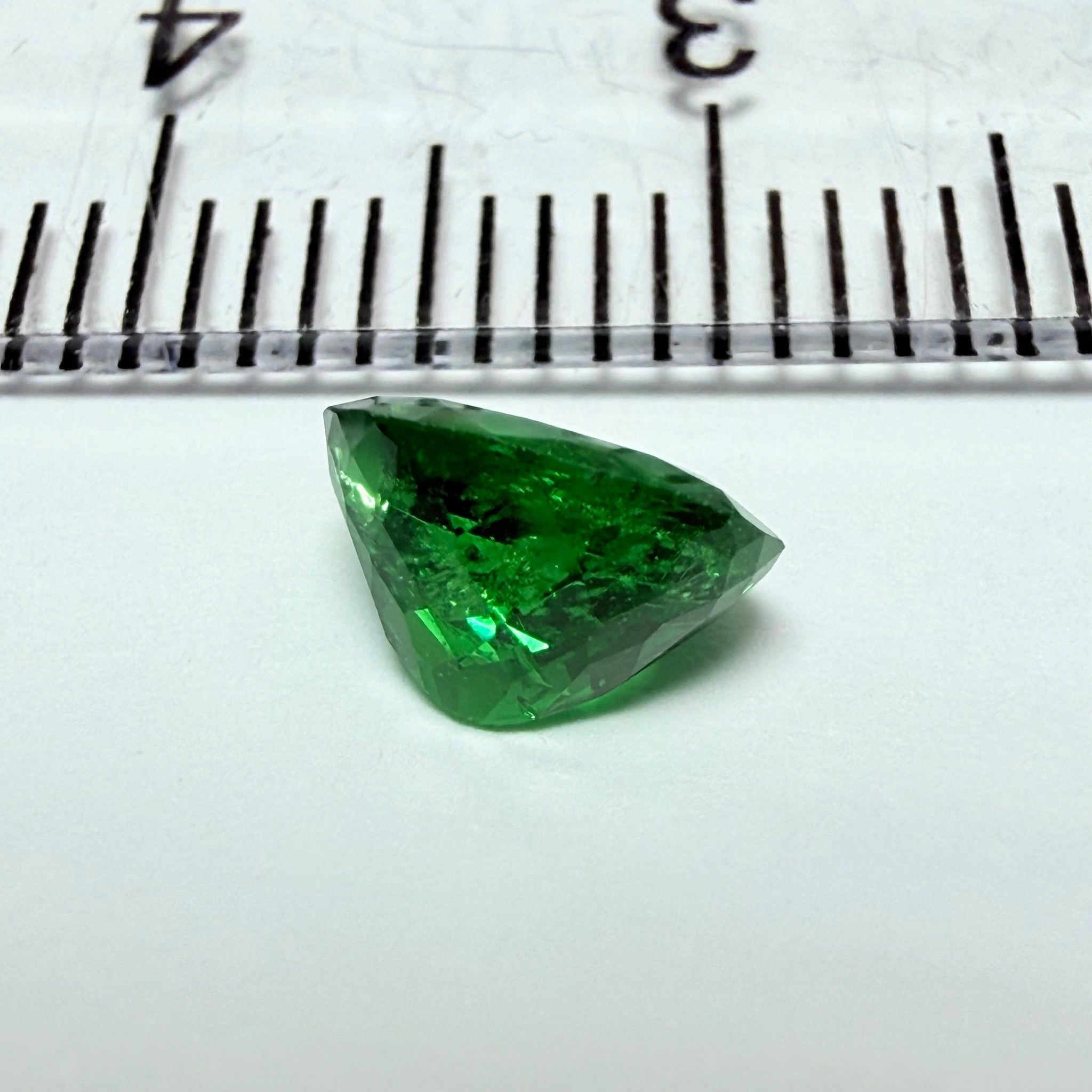 Tsavorite Garnet, 1.10ct, Tanzania, Untreated Unheated, slightly included