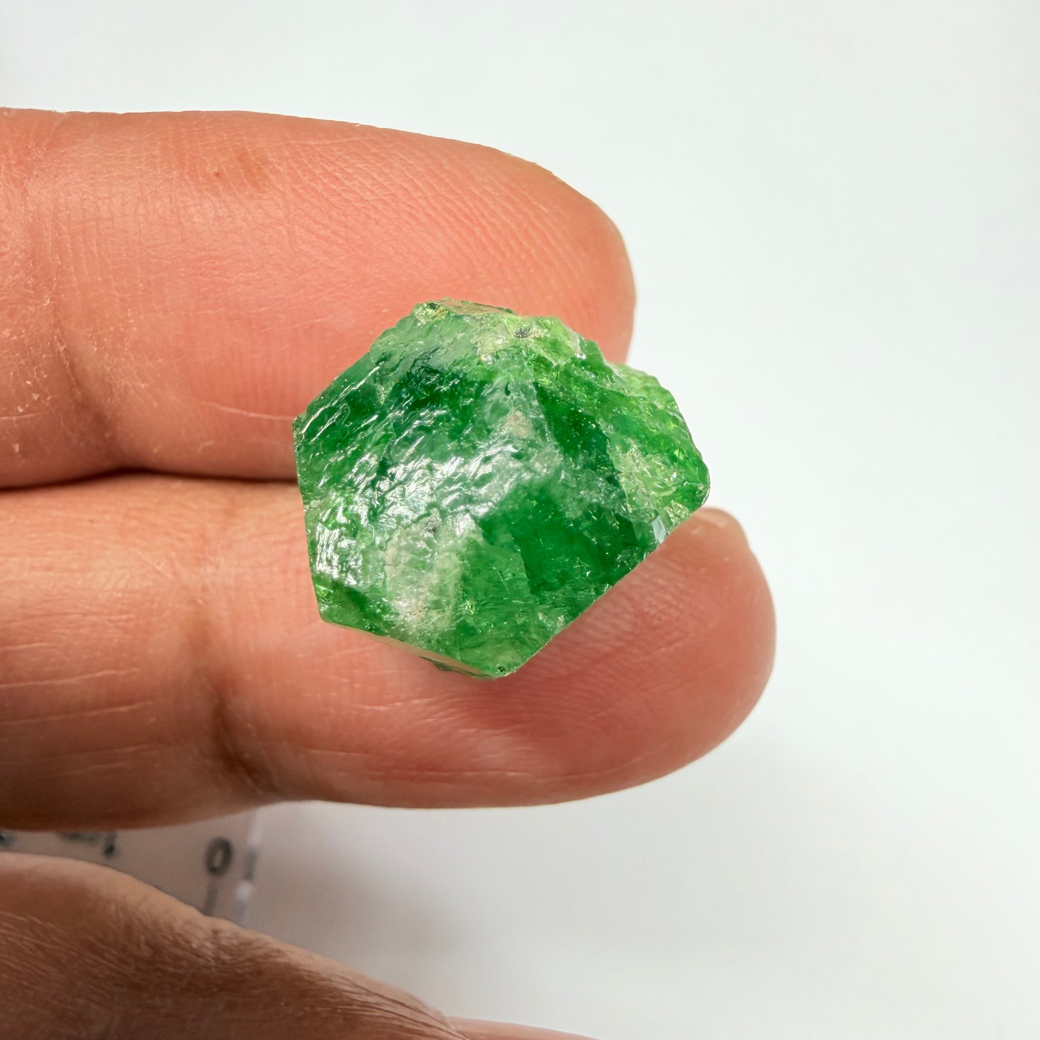 Tsavorite Garnet Crystal, 25.73ct, Merelani, Tanzania, Untreated Unheated