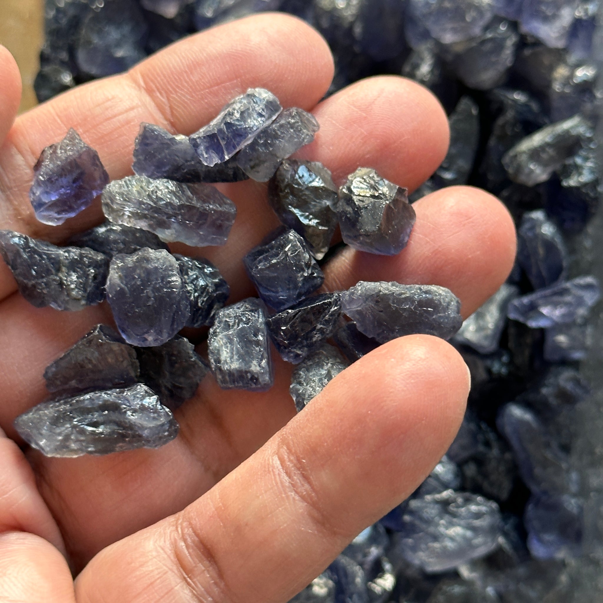 Iolite, Tanzania, Per Stone, faceting, cabbing and specimen grade mixed