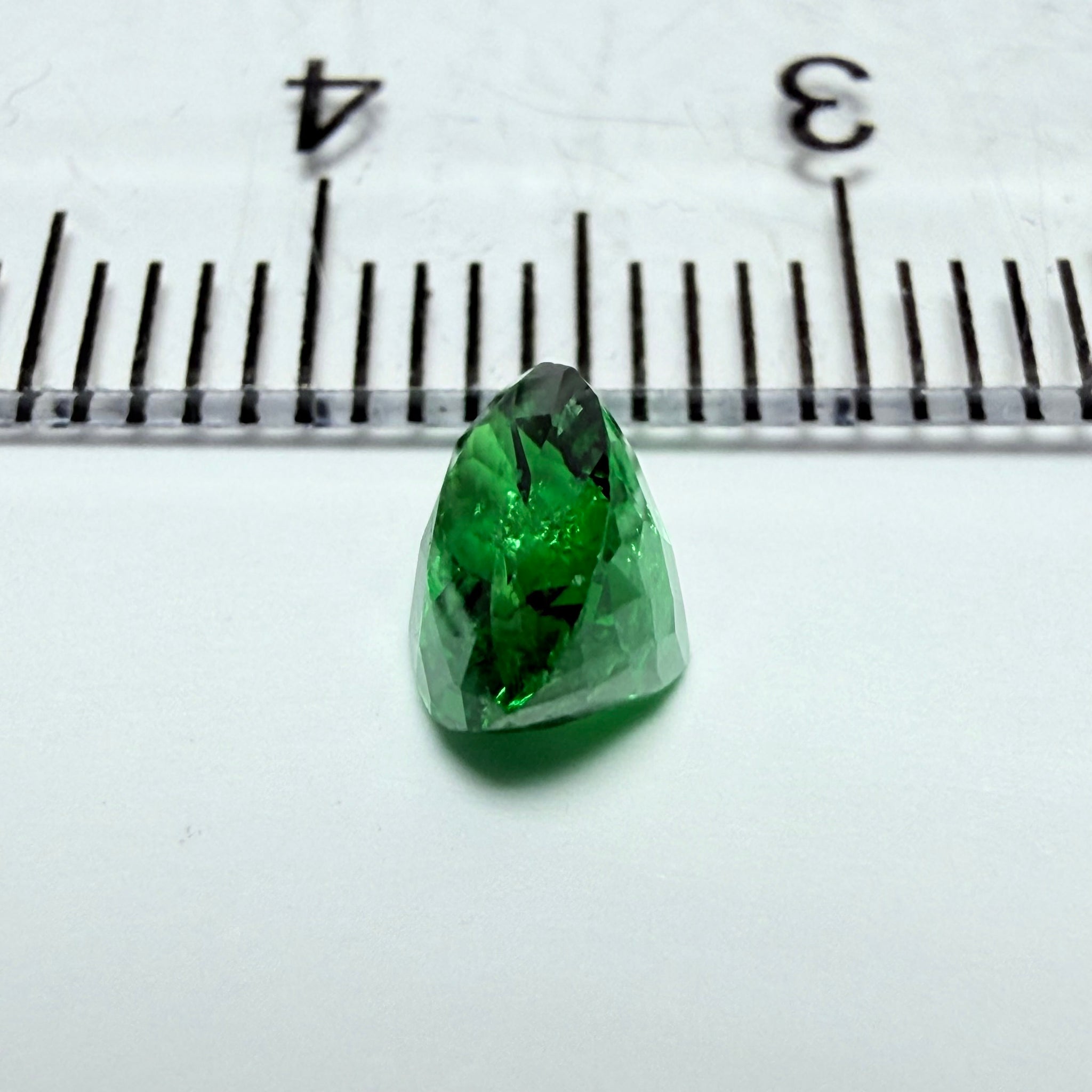 Tsavorite Garnet, 1.10ct, Tanzania, Untreated Unheated, slightly included