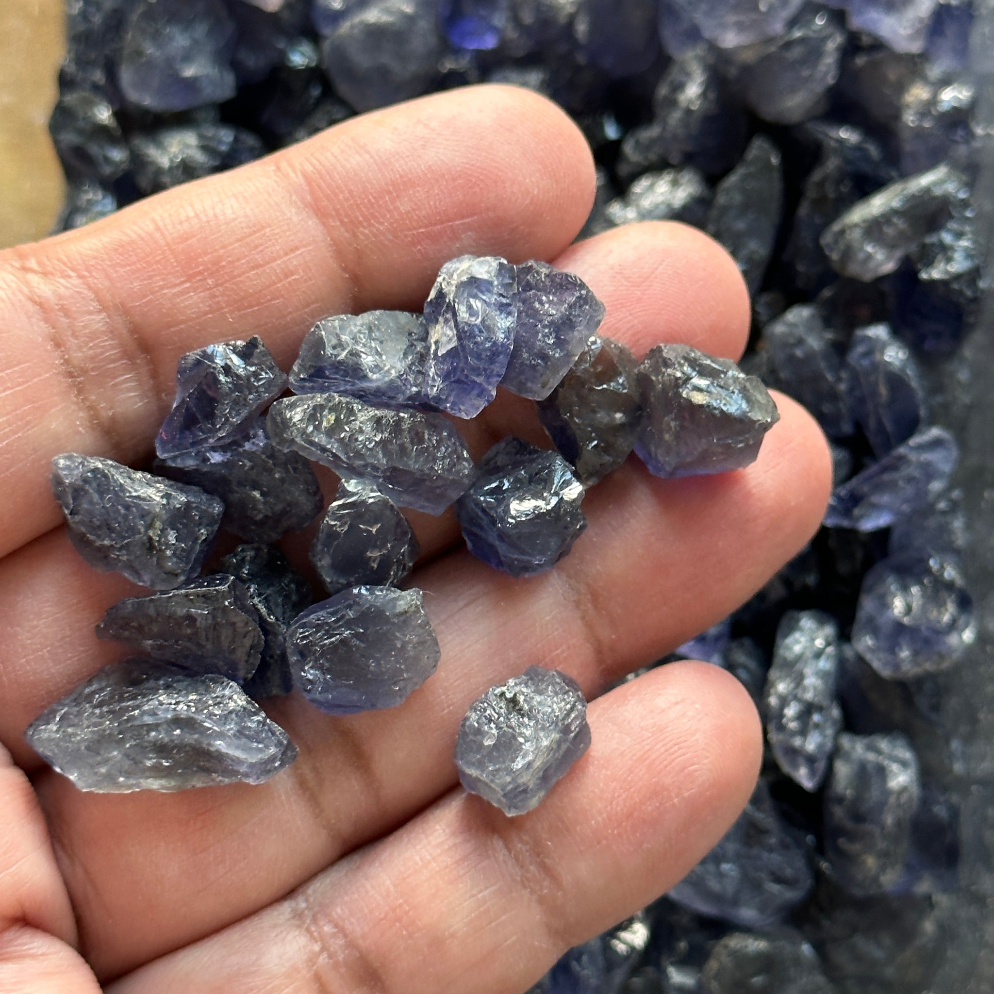 Iolite, Tanzania, Per Stone, faceting, cabbing and specimen grade mixed
