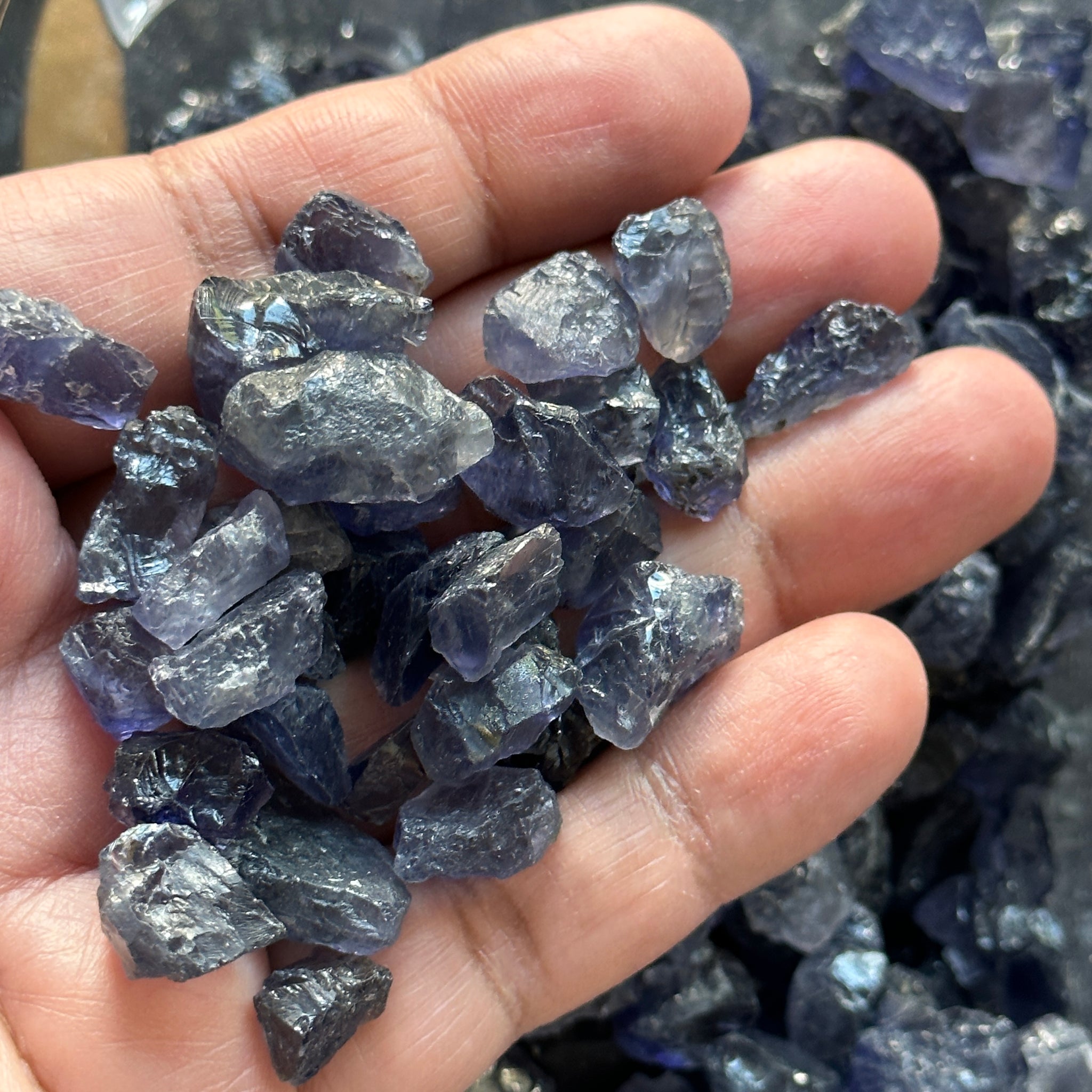 Iolite, Tanzania, Per Stone, faceting, cabbing and specimen grade mixed