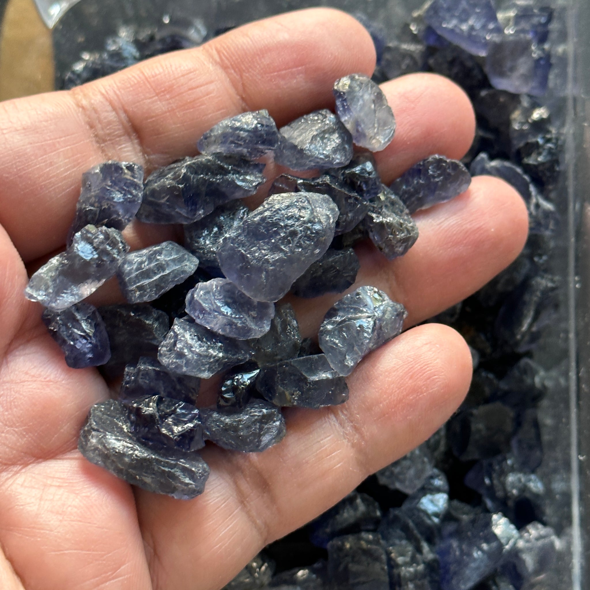 Iolite, Tanzania, Per Stone, faceting, cabbing and specimen grade mixed
