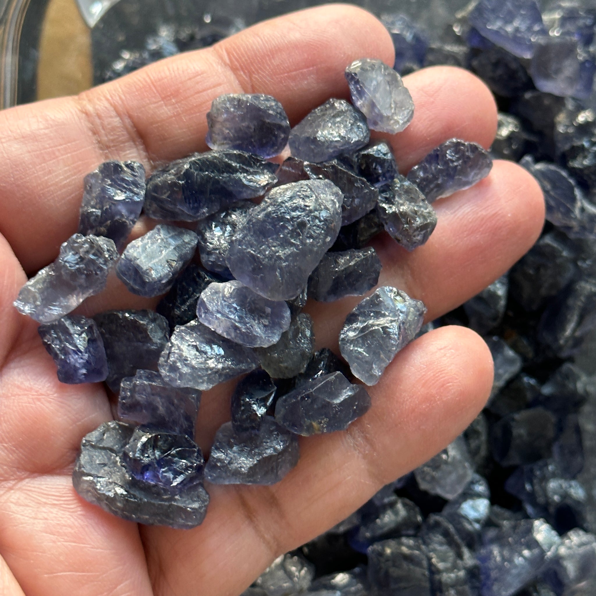 Iolite, Tanzania, Per Stone, faceting, cabbing and specimen grade mixed
