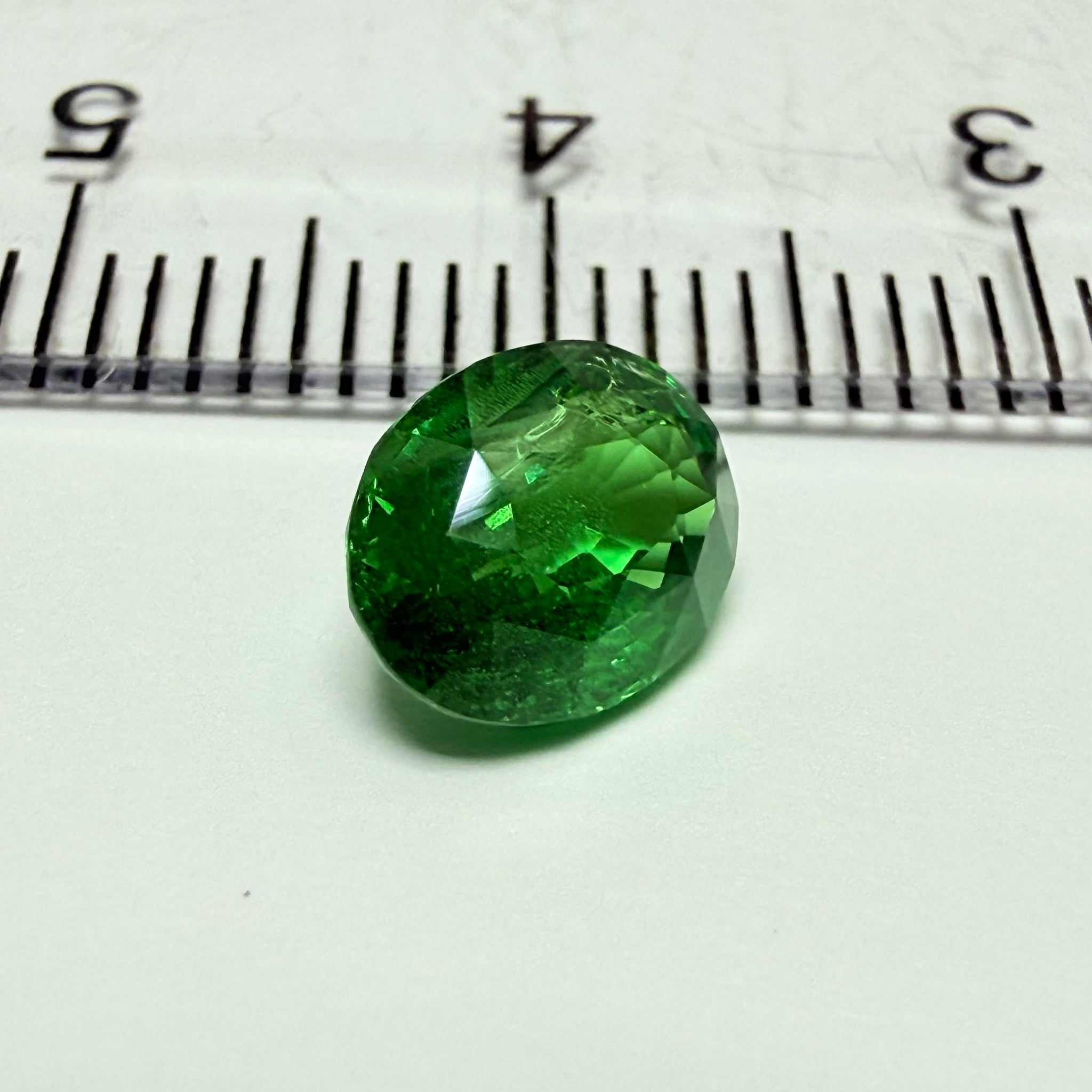 Tsavorite Garnet, 1.77ct, Tanzania, Untreated Unheated, slight inclusion under the crown
