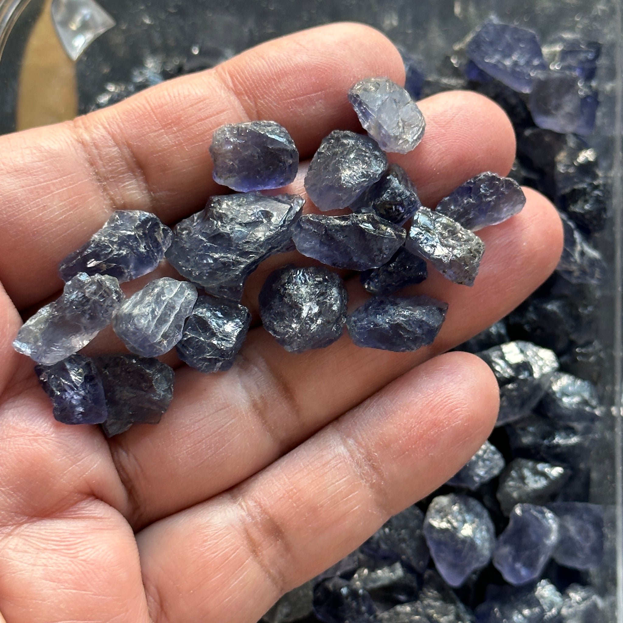 Iolite, Tanzania, Per Stone, faceting, cabbing and specimen grade mixed